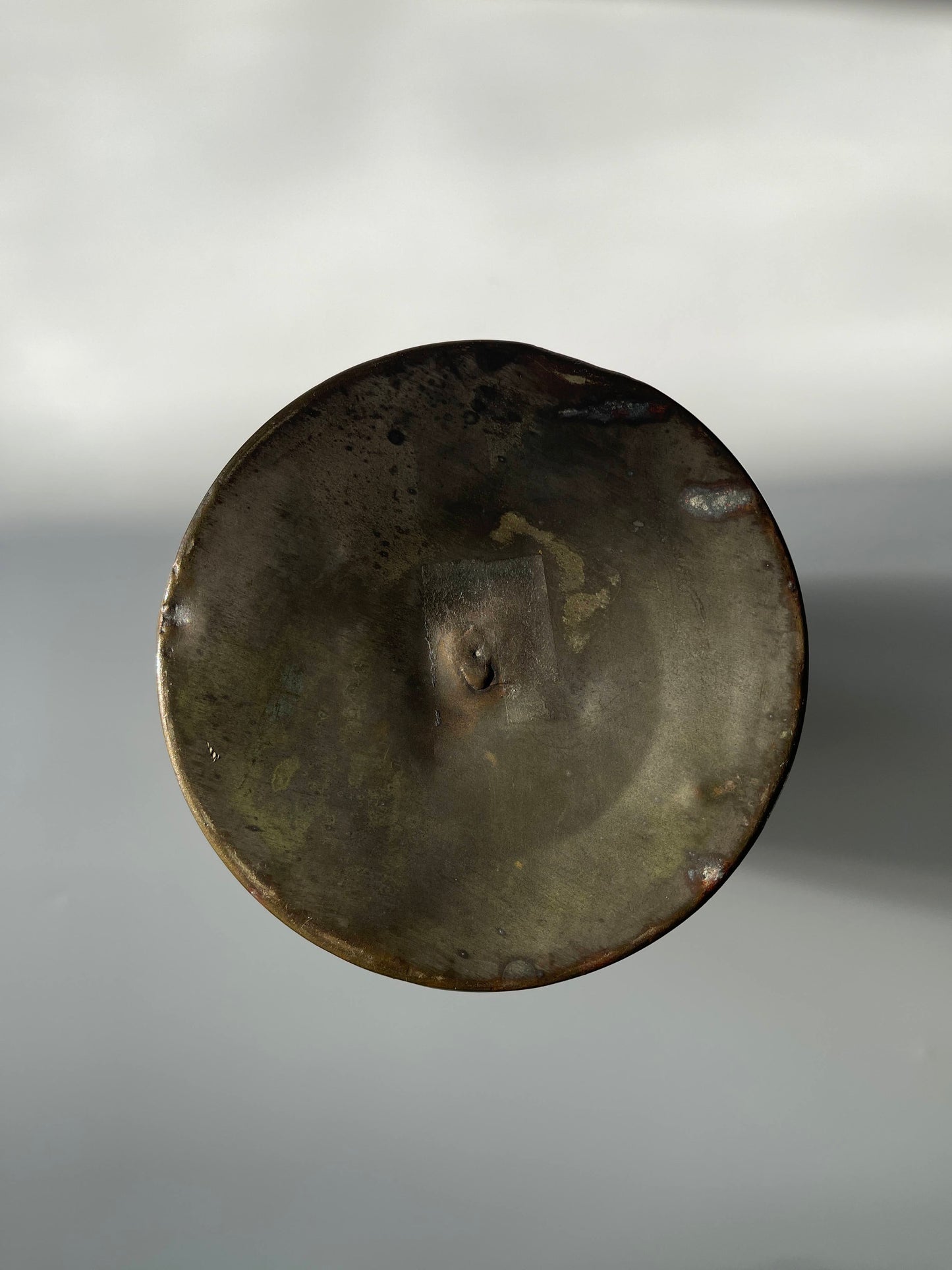 Art Nouveau Hammered Metal Leaf Vase