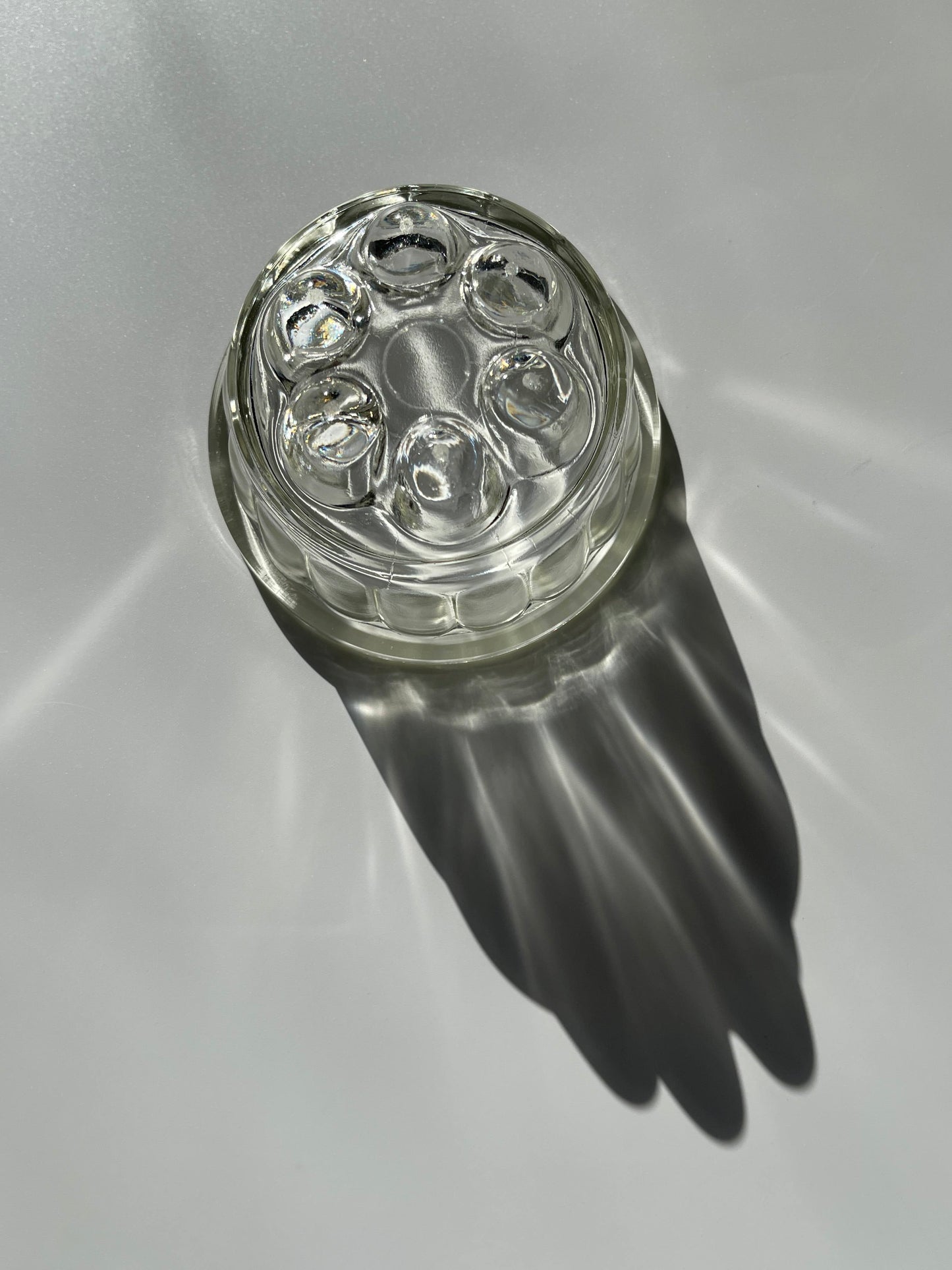 Vintage Small Round Glass Jelly Mould