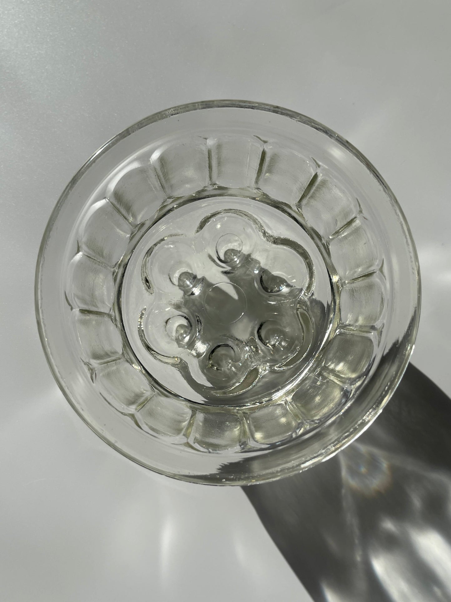 Vintage Small Round Glass Jelly Mould