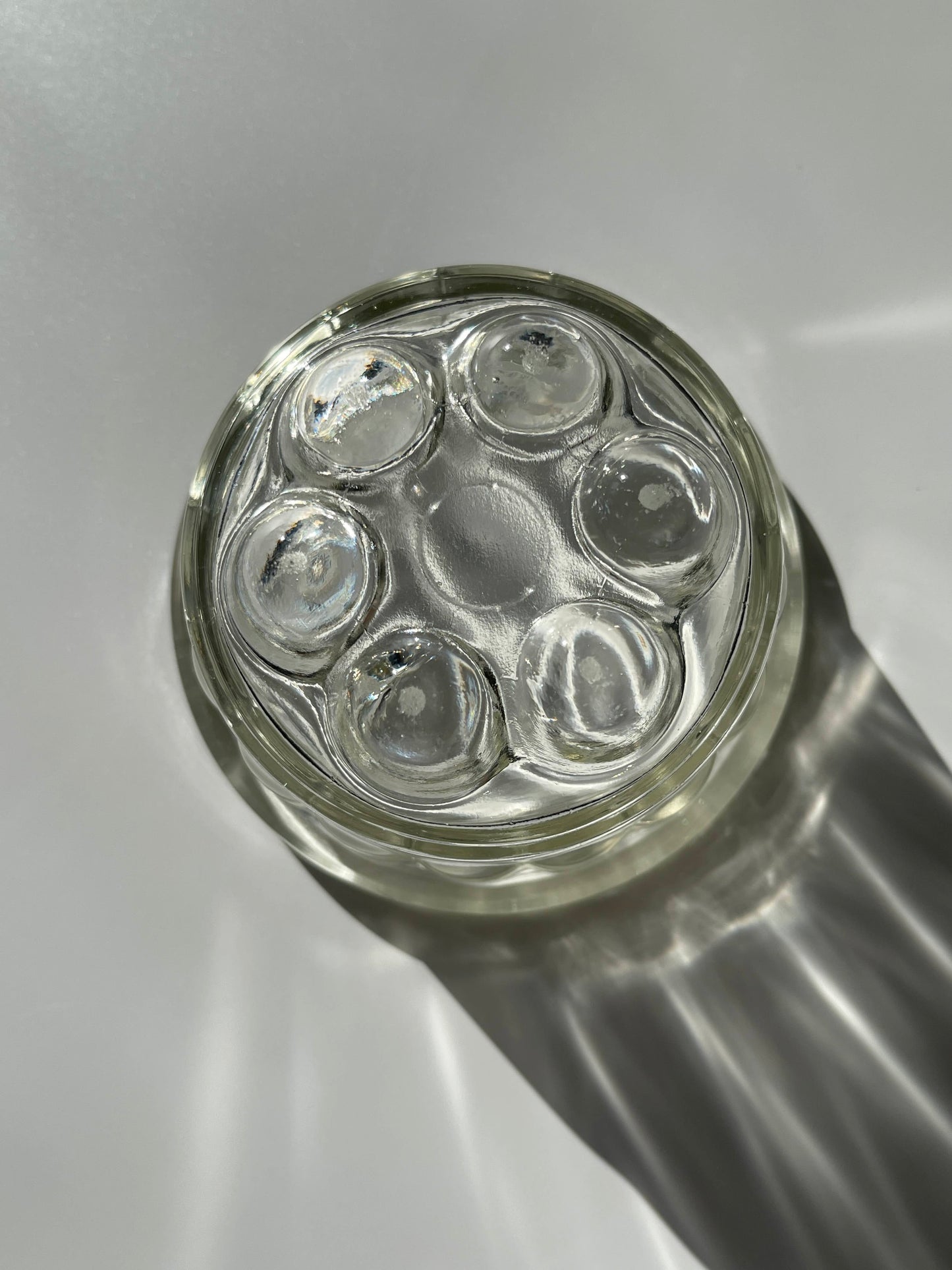 Vintage Small Round Glass Jelly Mould