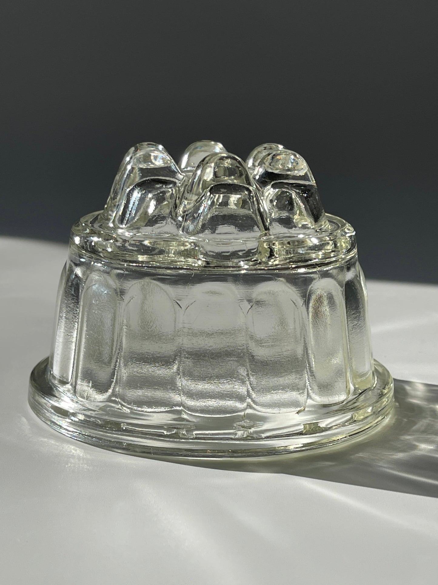 Vintage Small Round Glass Jelly Mould