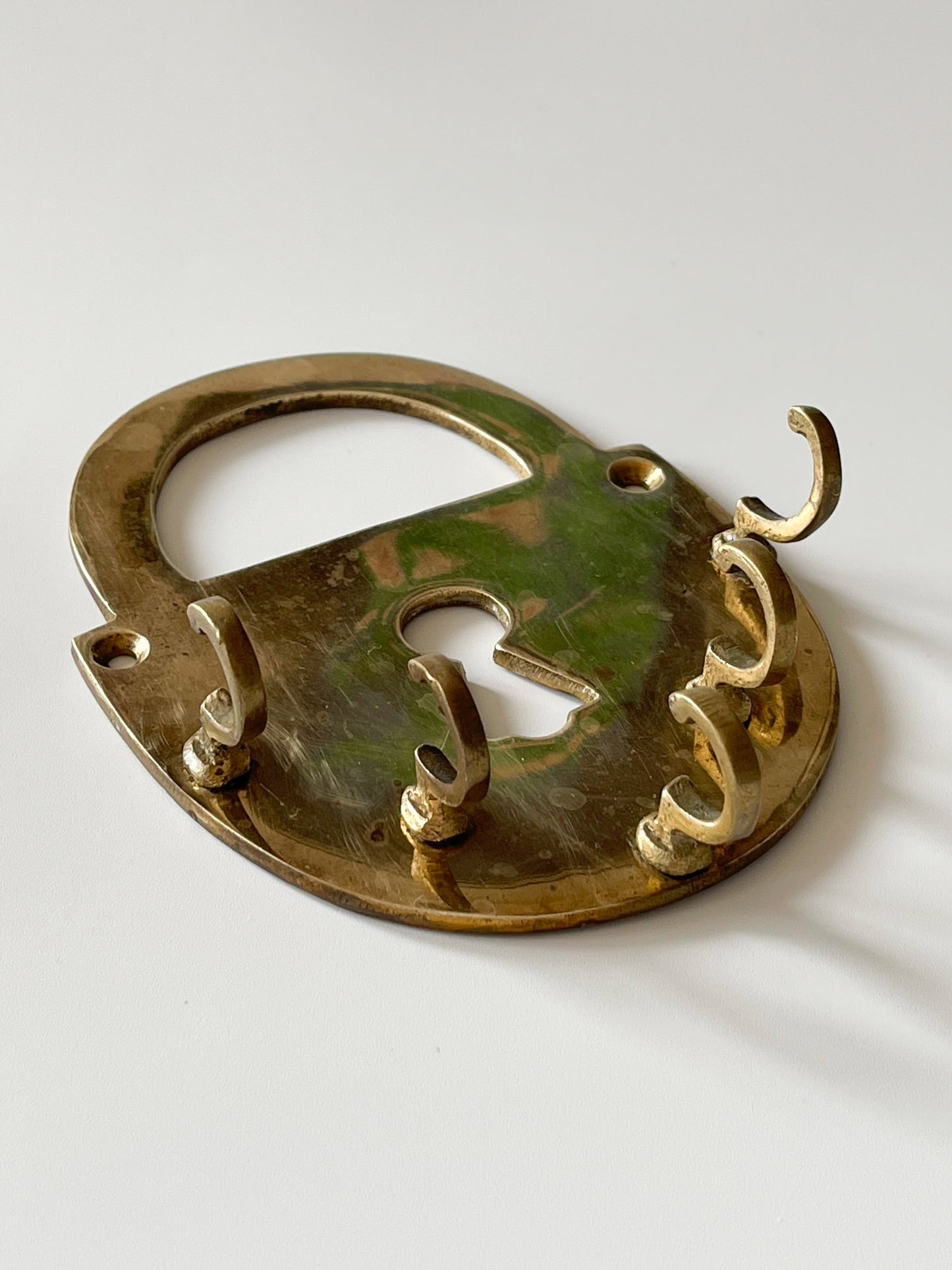 Vintage Brass Key Hook Holder