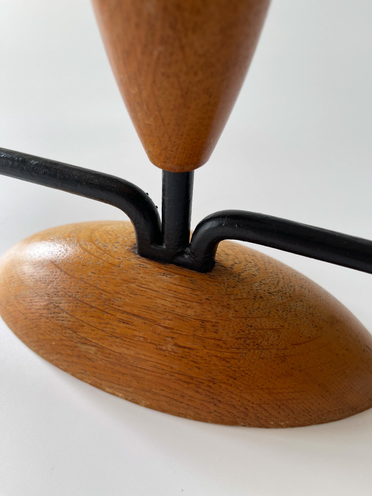 Vintage Midcentury Danish Wood 5-Arm Candelabra