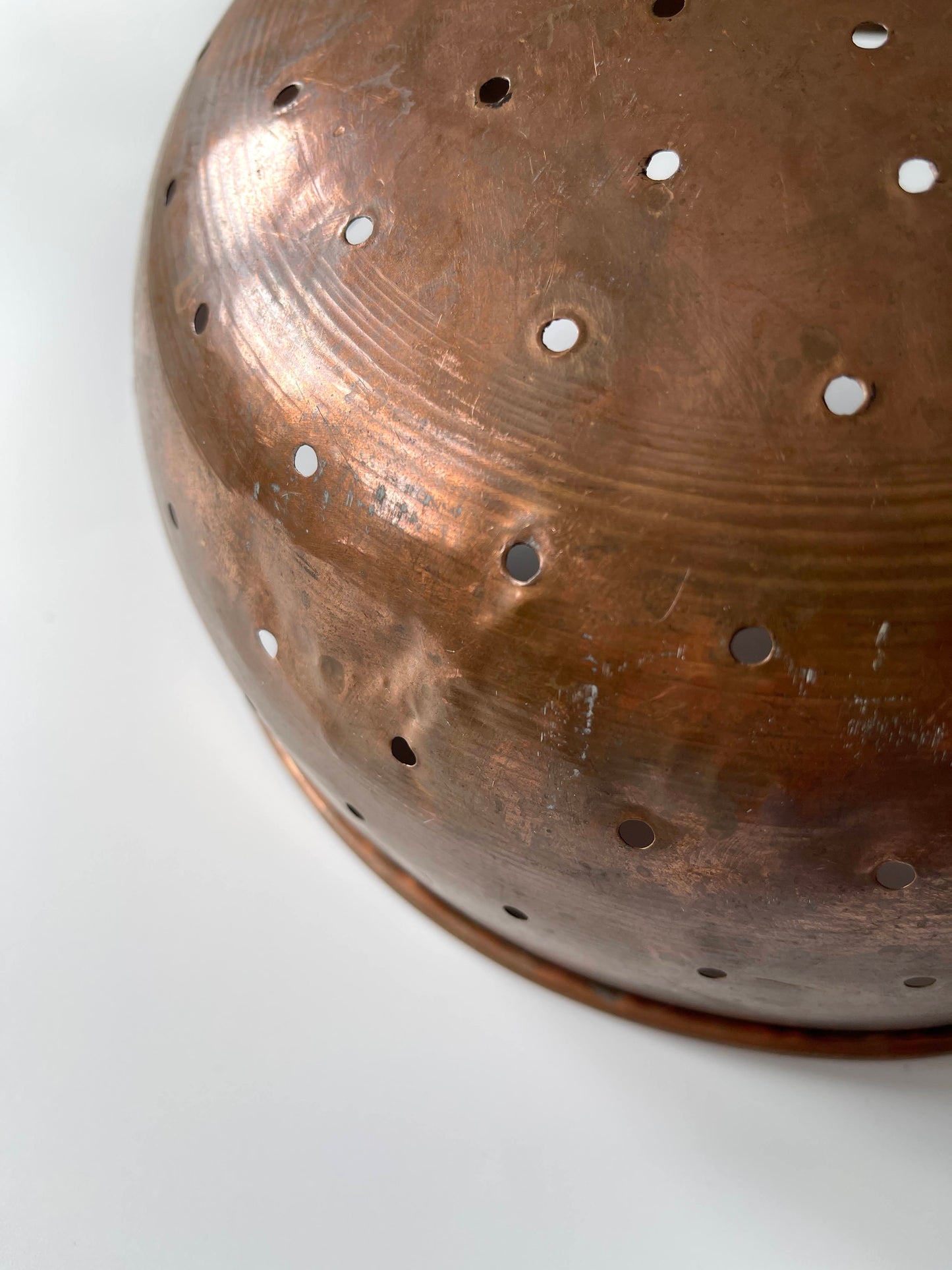 Antique XL 19th-Century Copper Skimmer