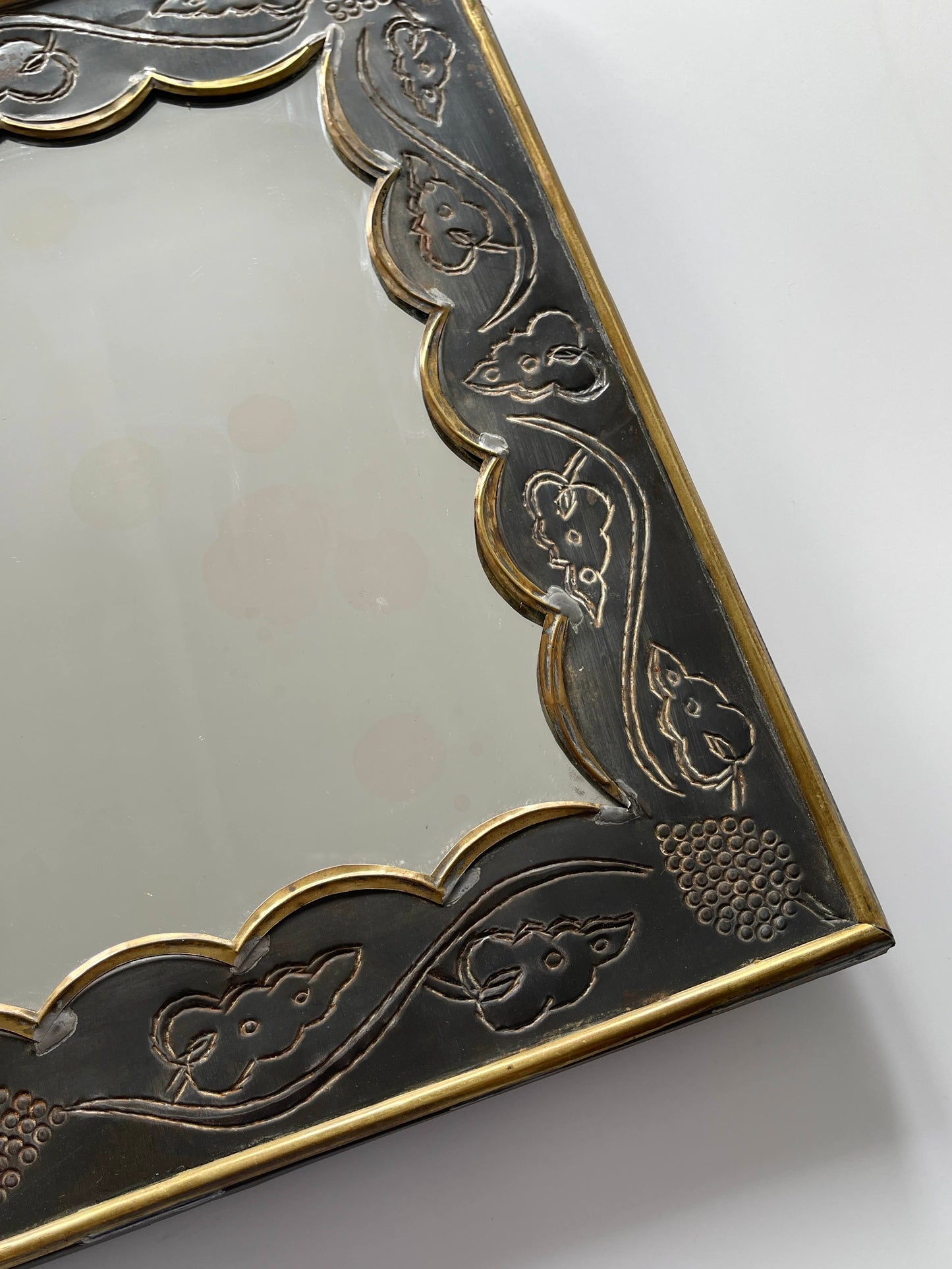 Rare Midcentury Brutalist Mirror by Gene Byron