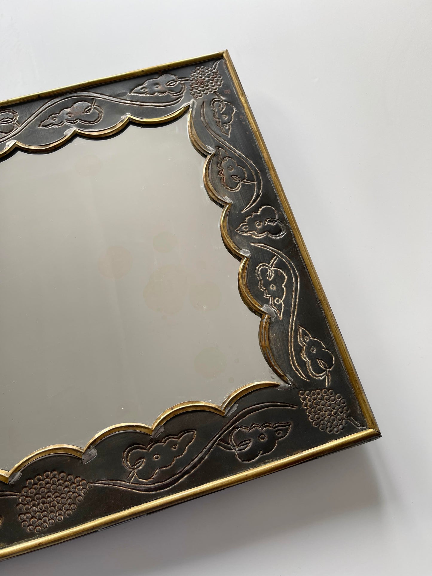 Rare Midcentury Brutalist Mirror by Gene Byron