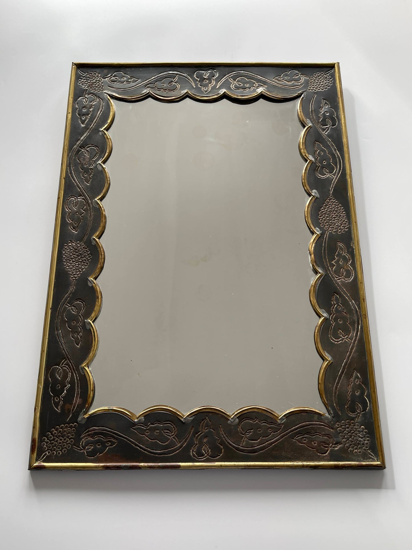 Rare Midcentury Brutalist Mirror by Gene Byron