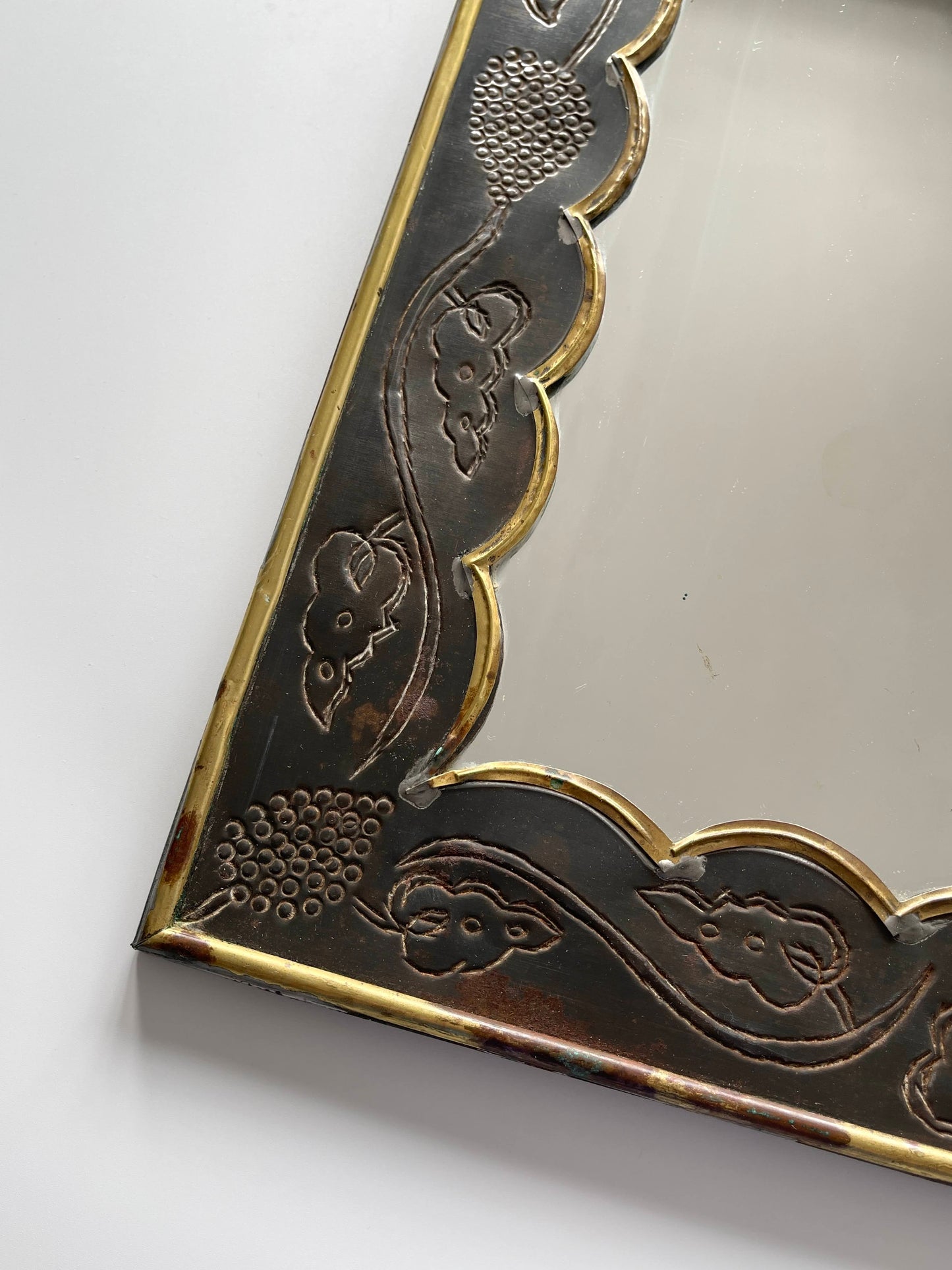 Rare Midcentury Brutalist Mirror by Gene Byron
