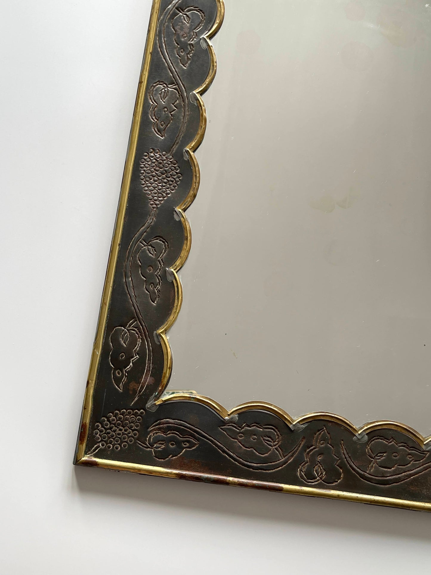 Rare Midcentury Brutalist Mirror by Gene Byron