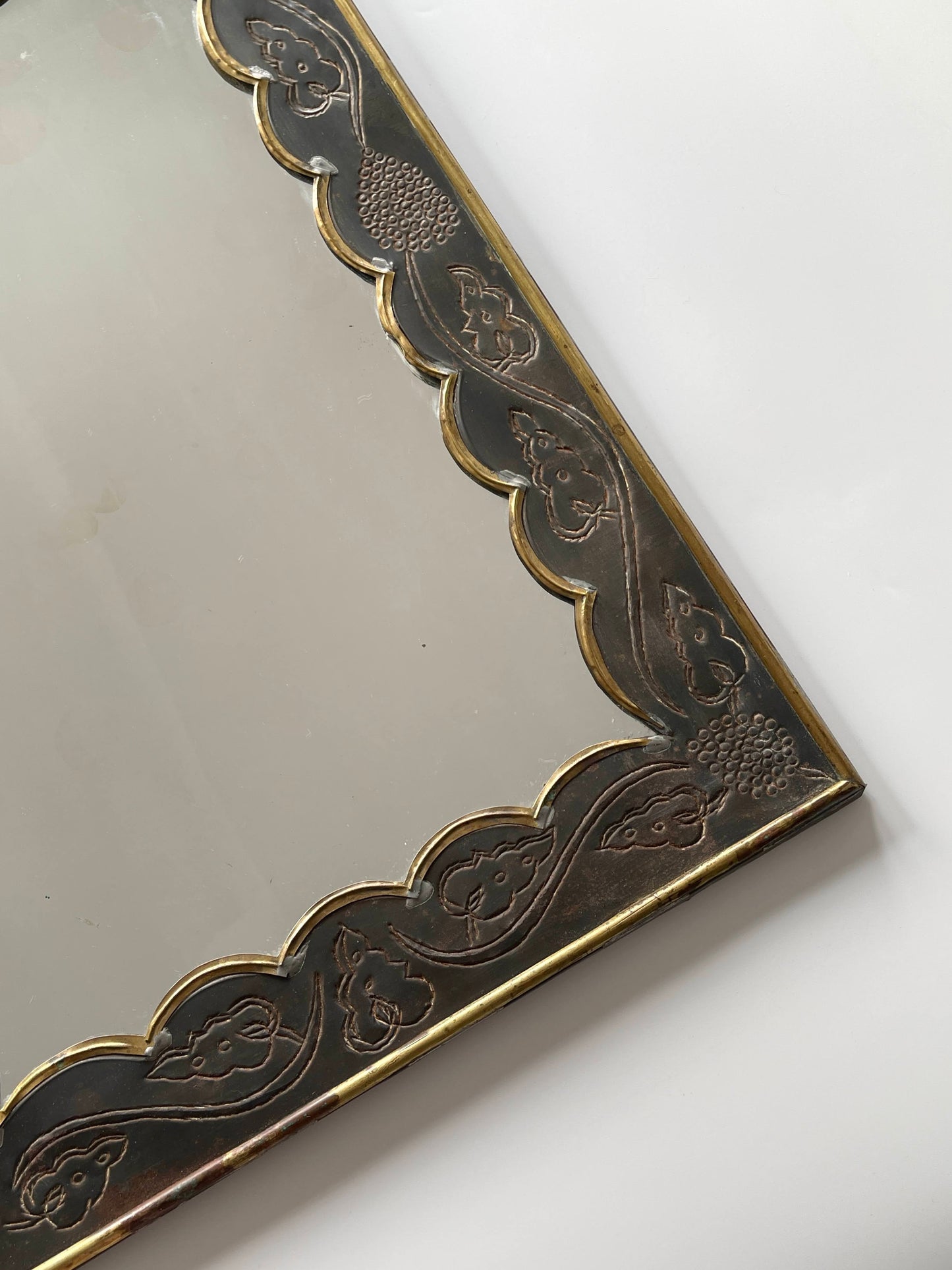 Rare Midcentury Brutalist Mirror by Gene Byron