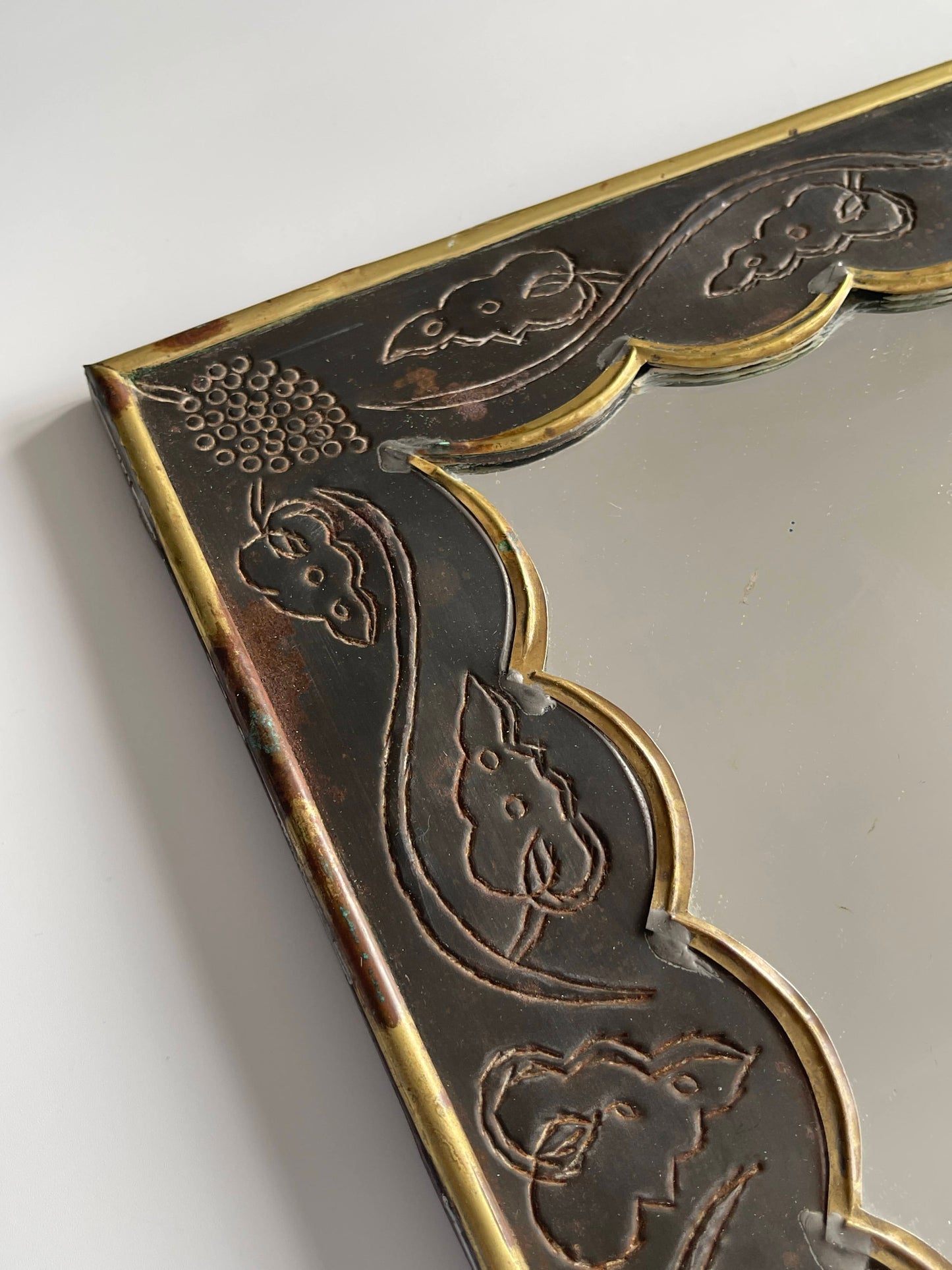 Rare Midcentury Brutalist Mirror by Gene Byron