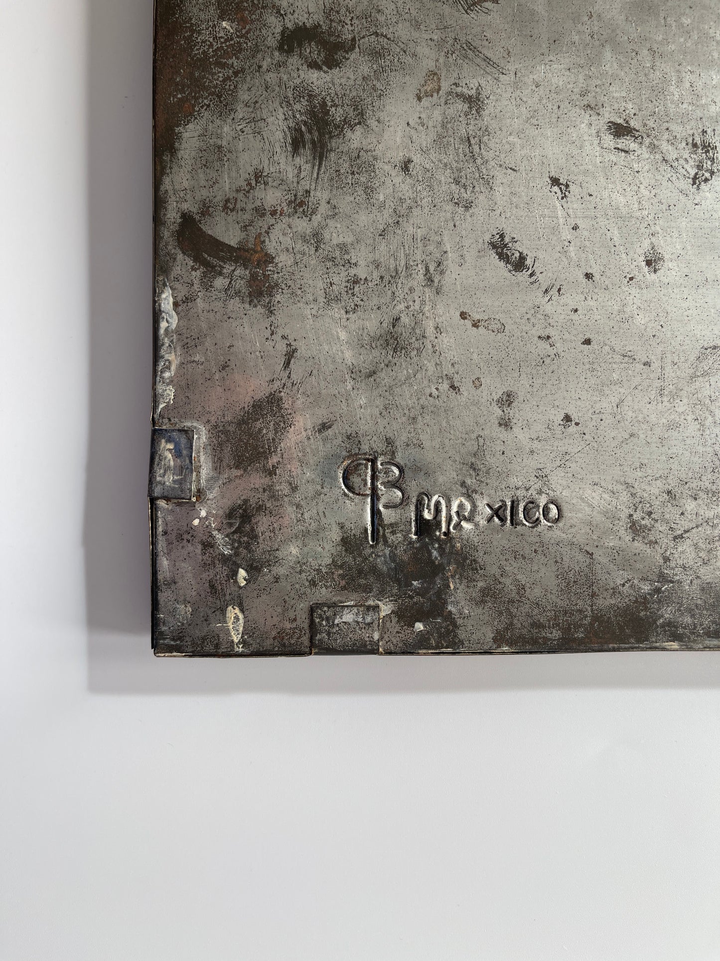 Rare Midcentury Brutalist Mirror by Gene Byron