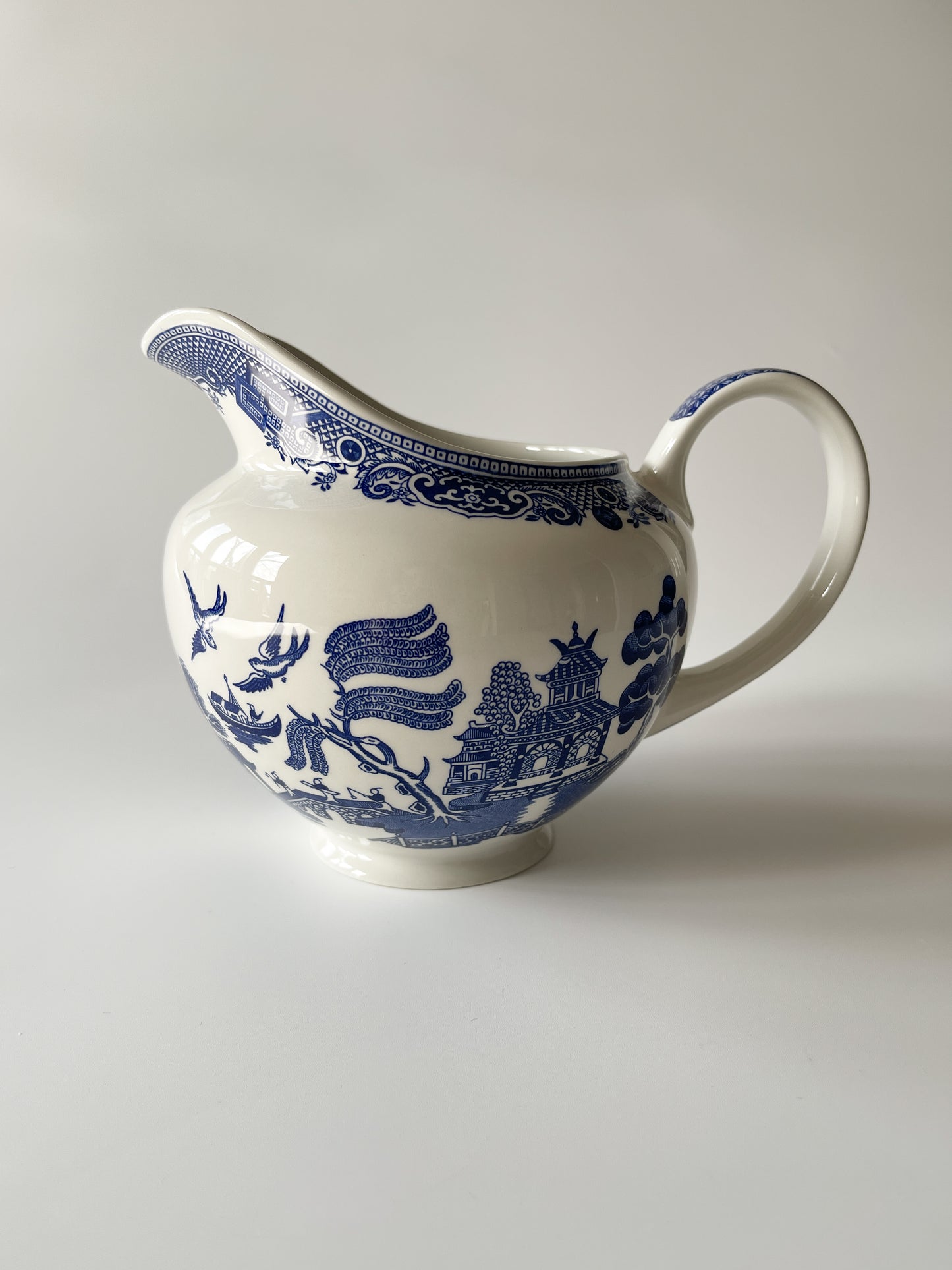Vintage Johnson Brothers Blue Willow Pitcher