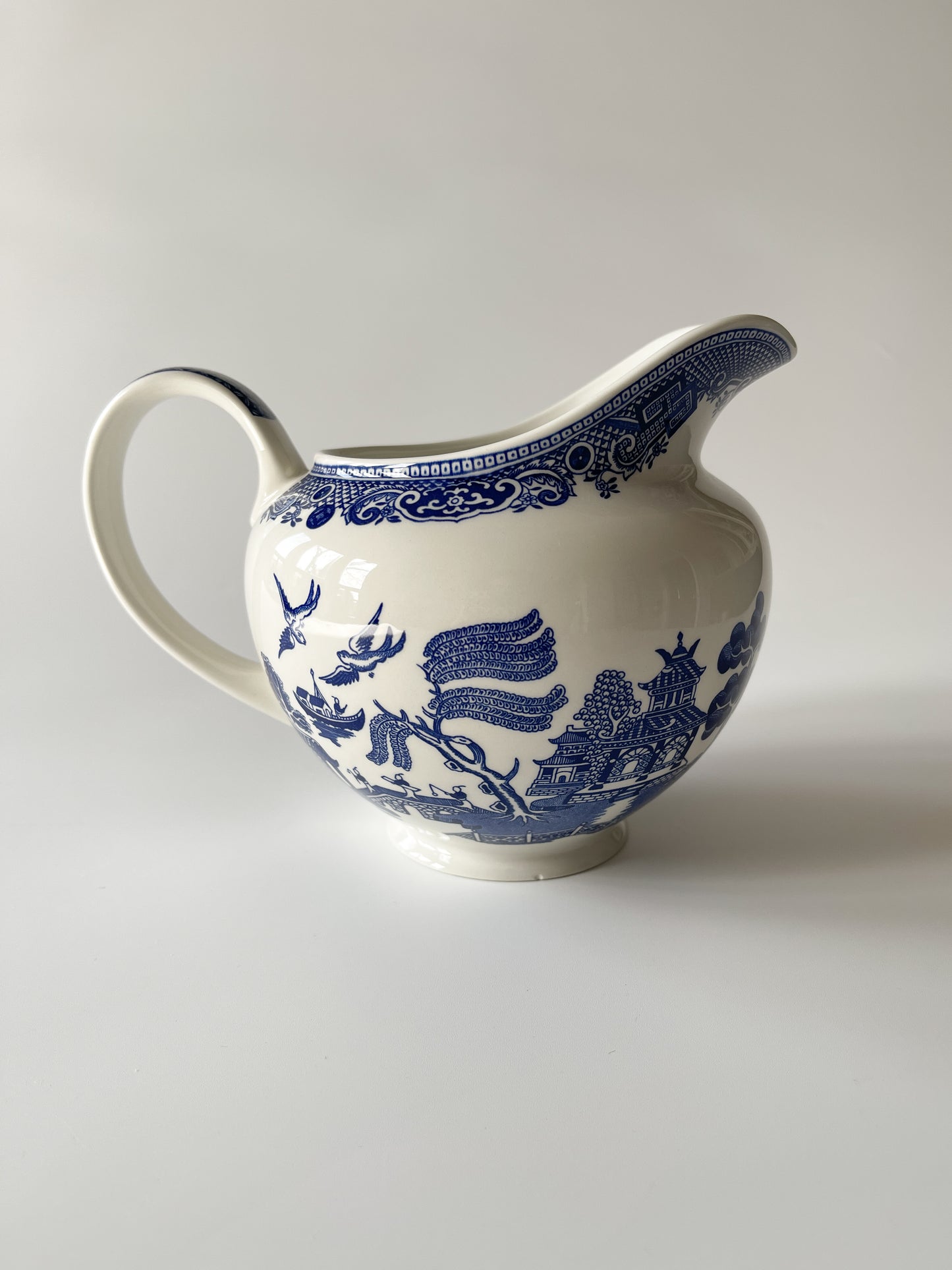 Vintage Johnson Brothers Blue Willow Pitcher
