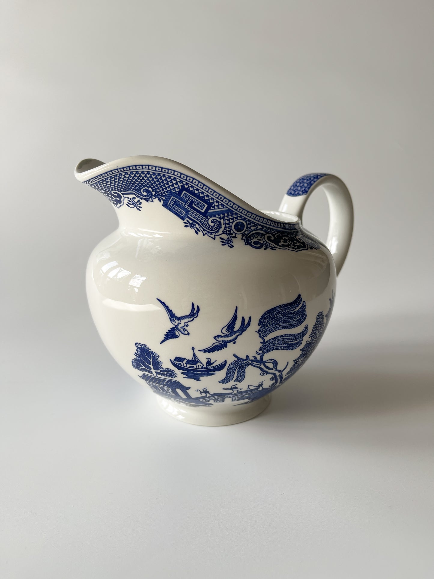 Vintage Johnson Brothers Blue Willow Pitcher