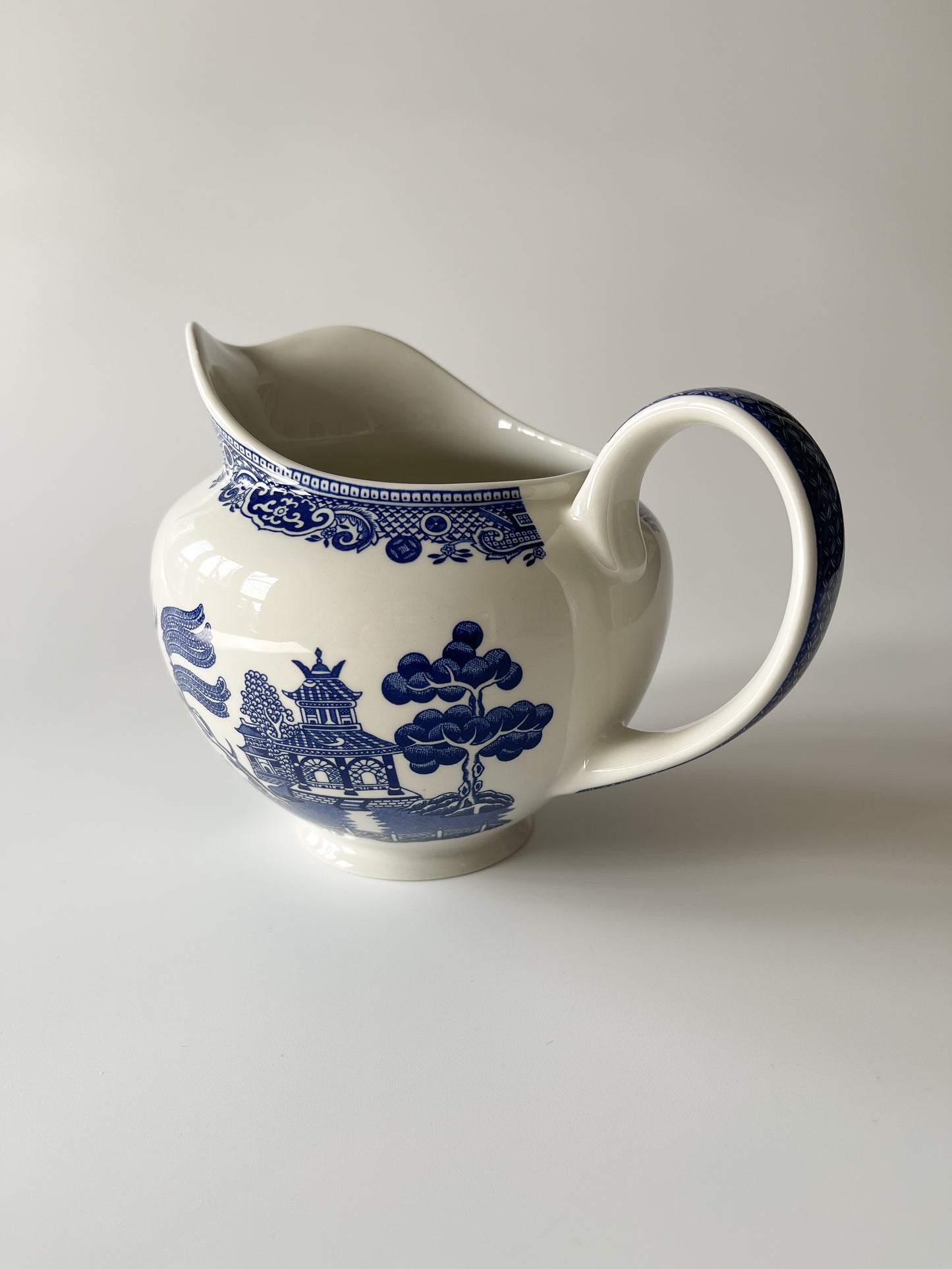 Vintage Johnson Brothers Blue Willow Pitcher