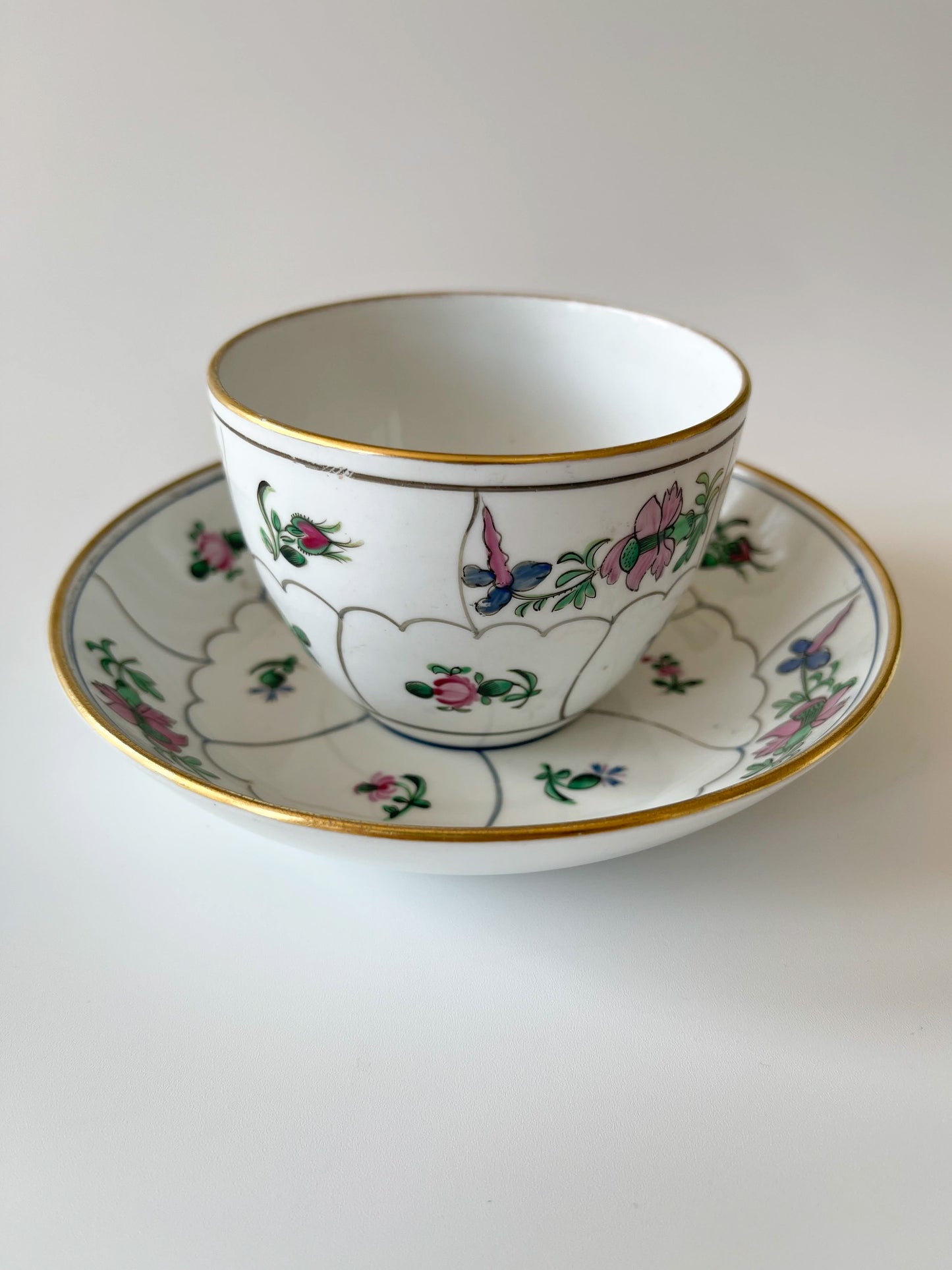 Antique English Porcelain Tea Cup and Saucer