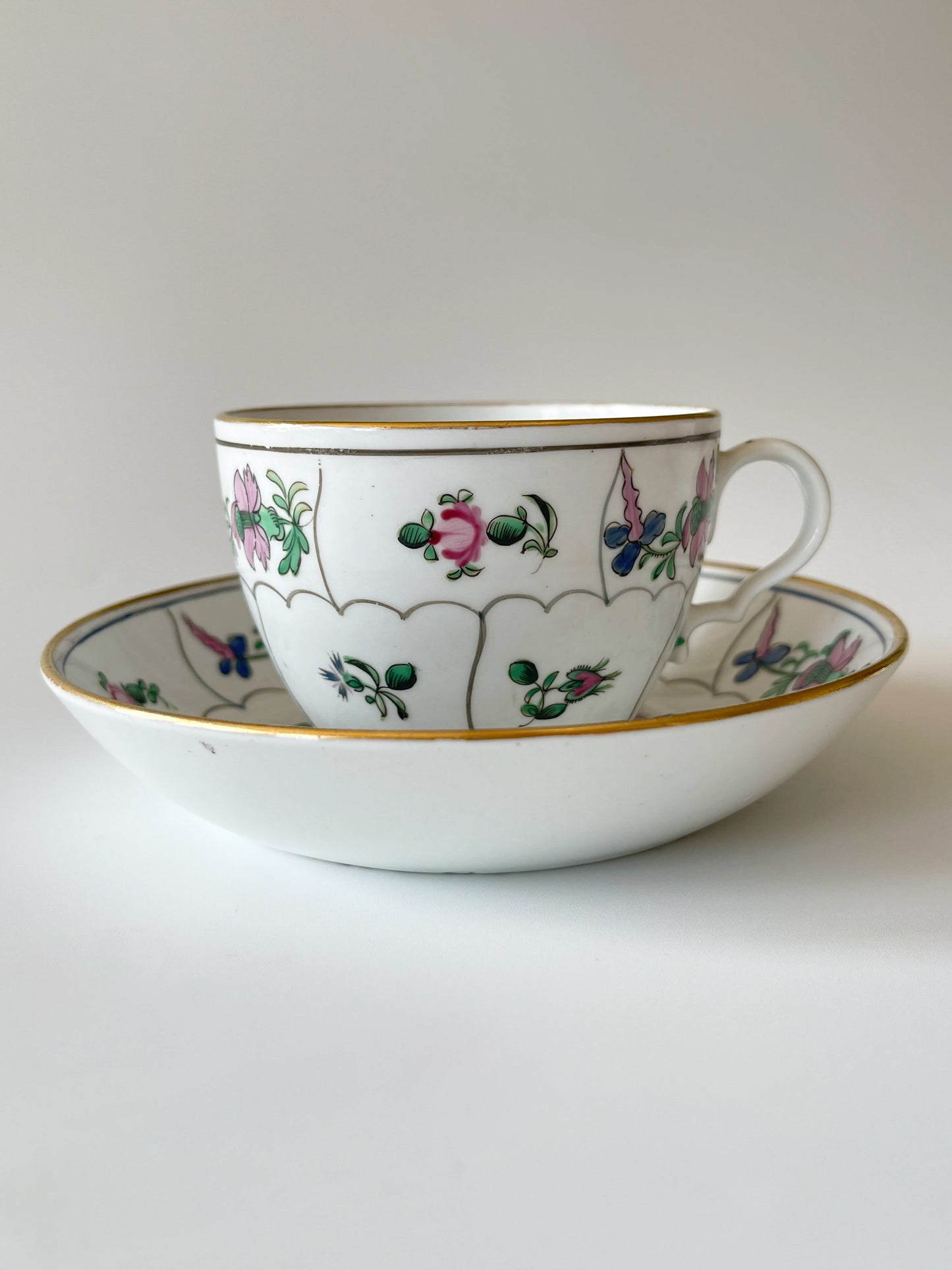 Antique English Porcelain Tea Cup and Saucer