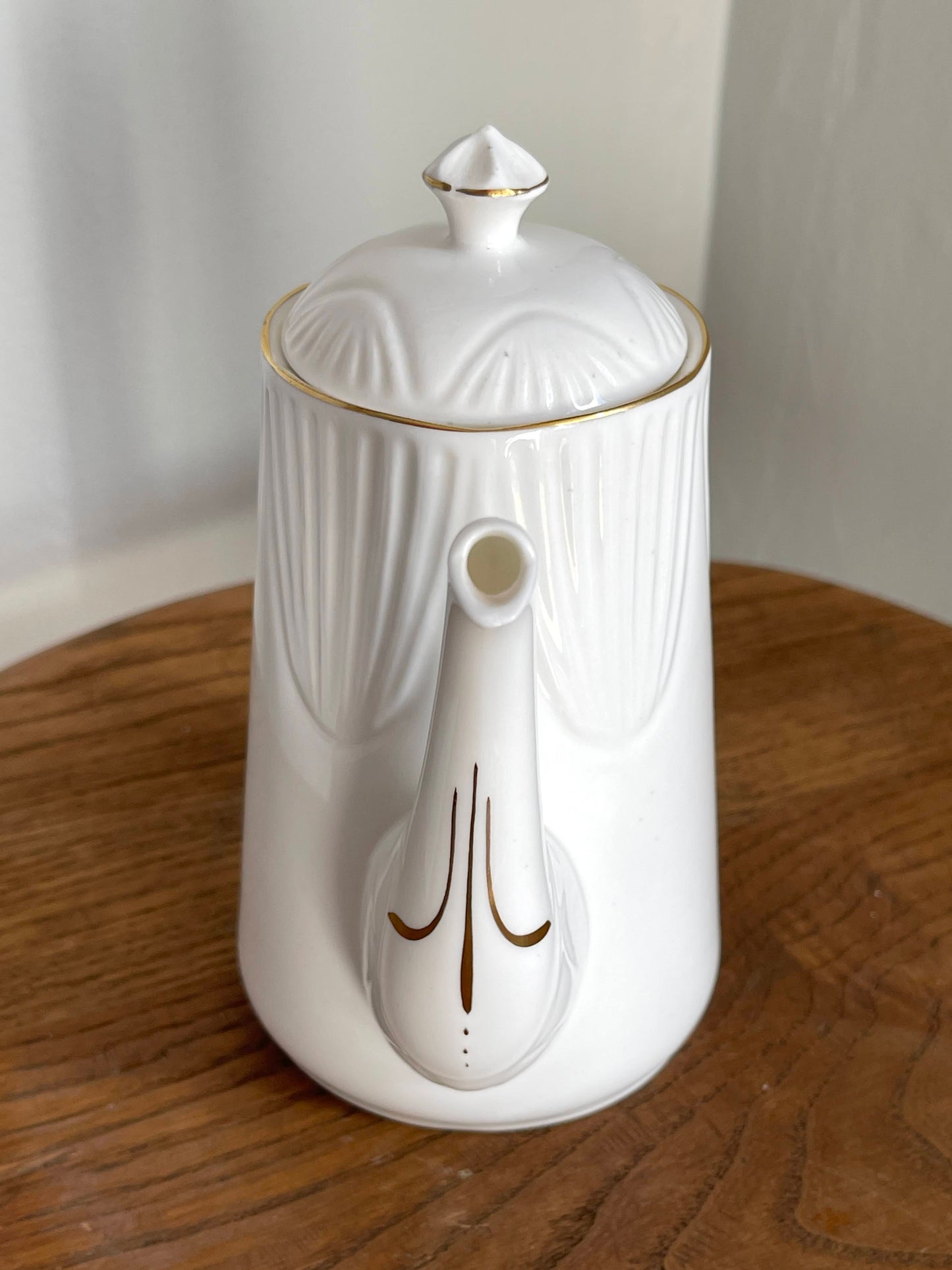 Vintage Crown Staffordshire Petite Gold Personal Coffee Pot