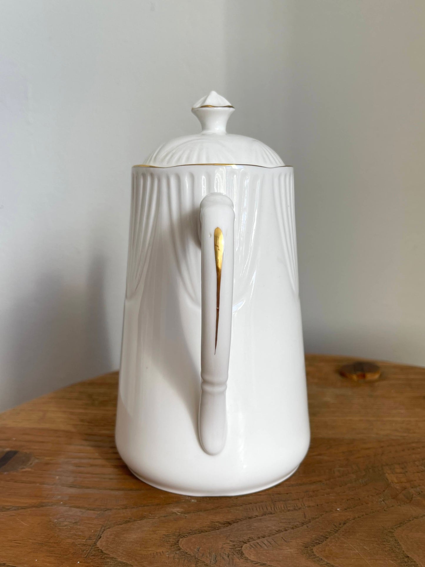 Vintage Crown Staffordshire Petite Gold Personal Coffee Pot