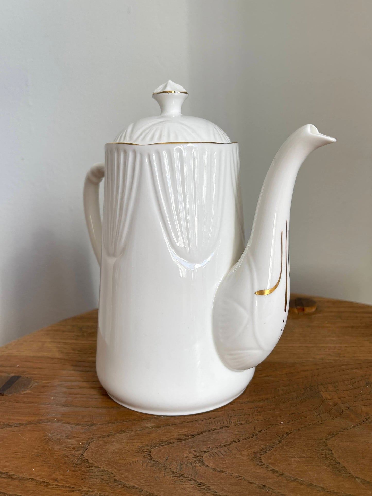 Vintage Crown Staffordshire Petite Gold Personal Coffee Pot
