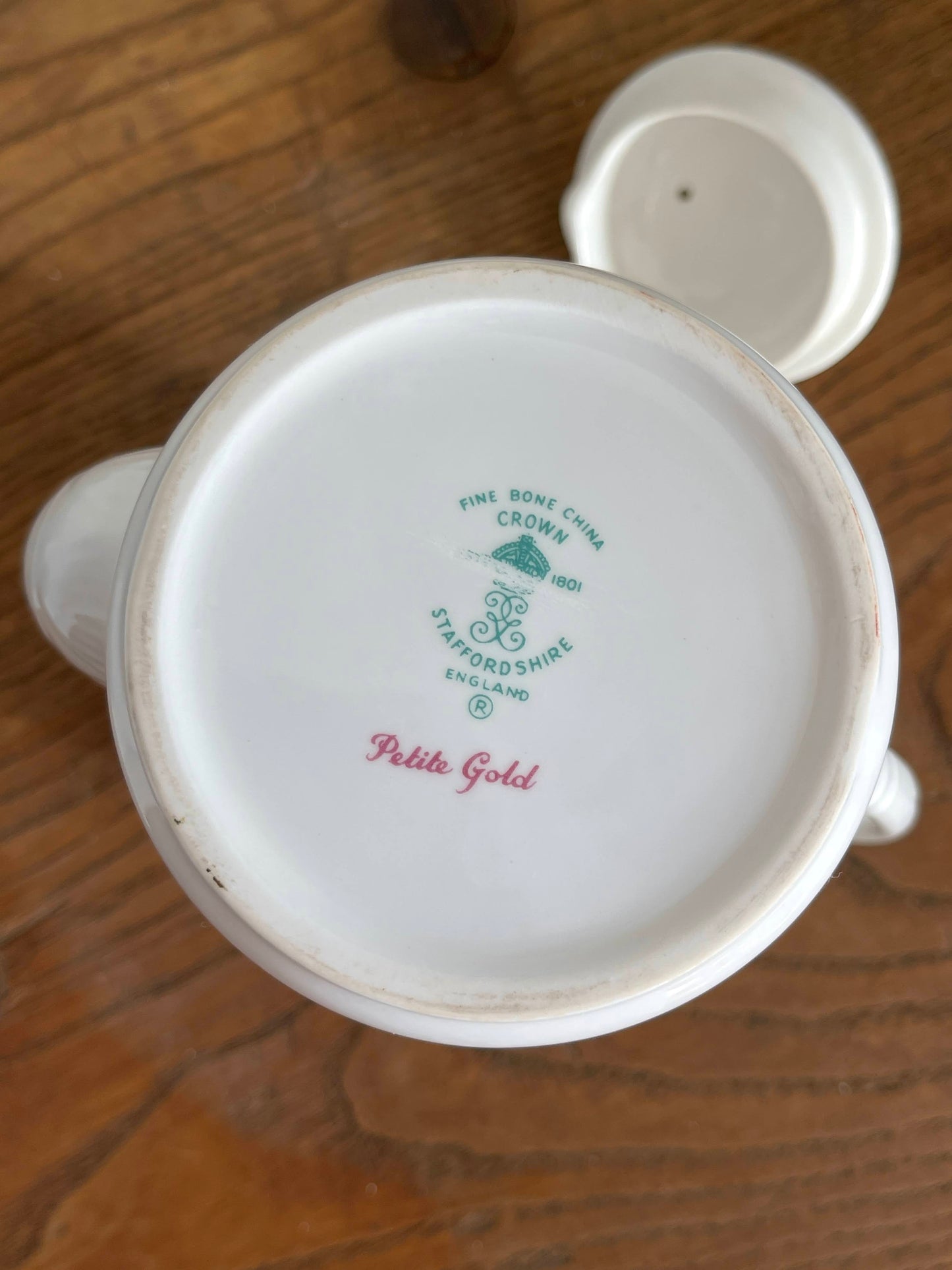 Vintage Crown Staffordshire Petite Gold Personal Coffee Pot