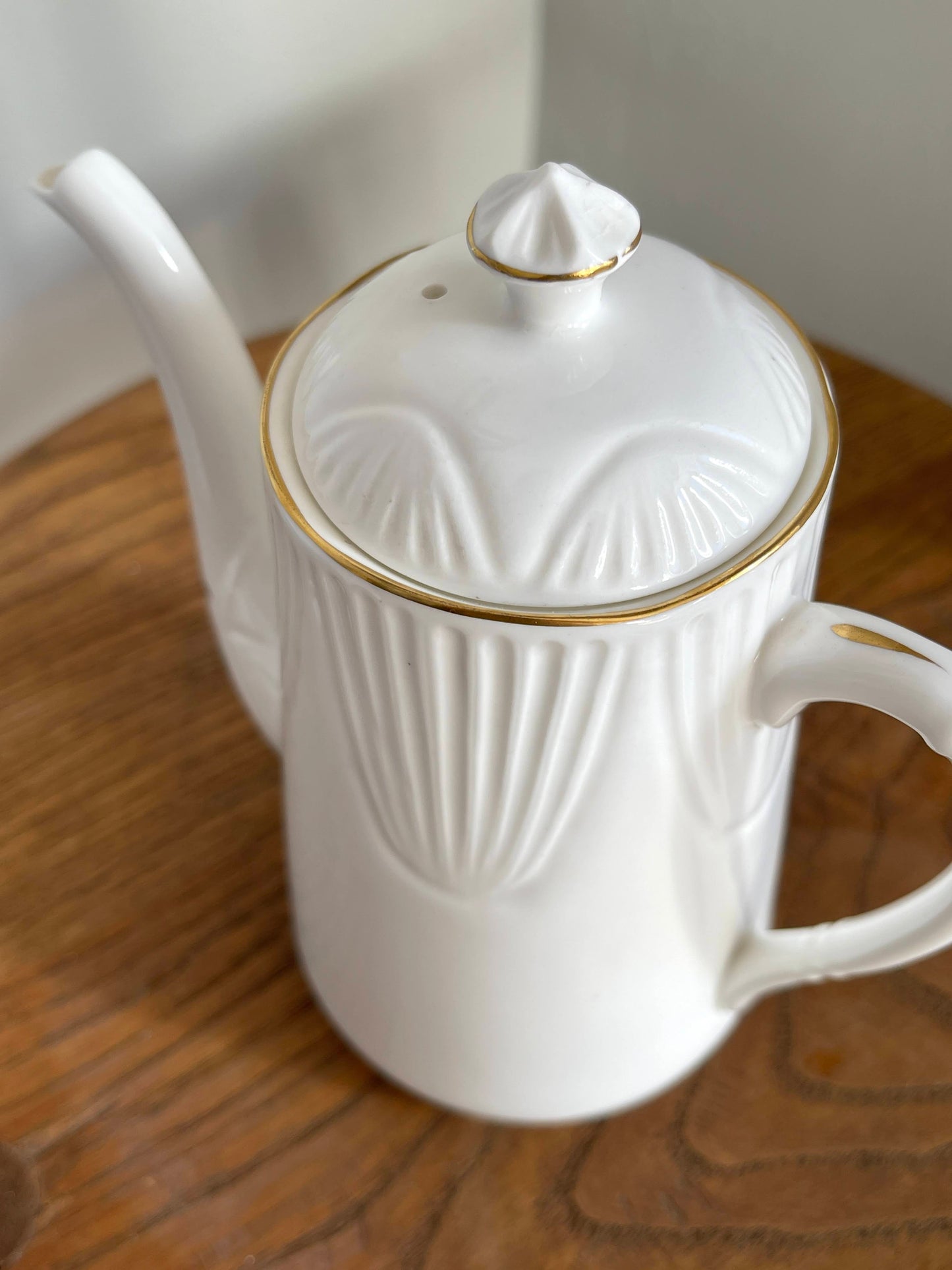 Vintage Crown Staffordshire Petite Gold Personal Coffee Pot