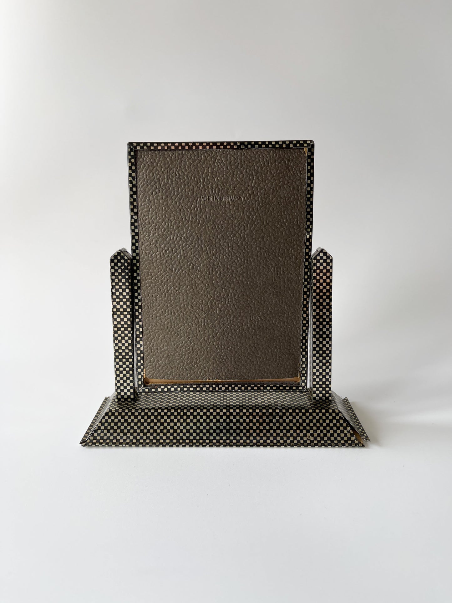 Art Deco Metal Checkerboard Swivel Picture Frame