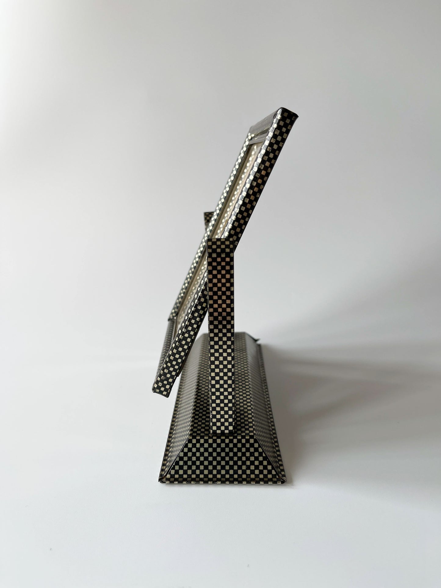 Art Deco Metal Checkerboard Swivel Picture Frame