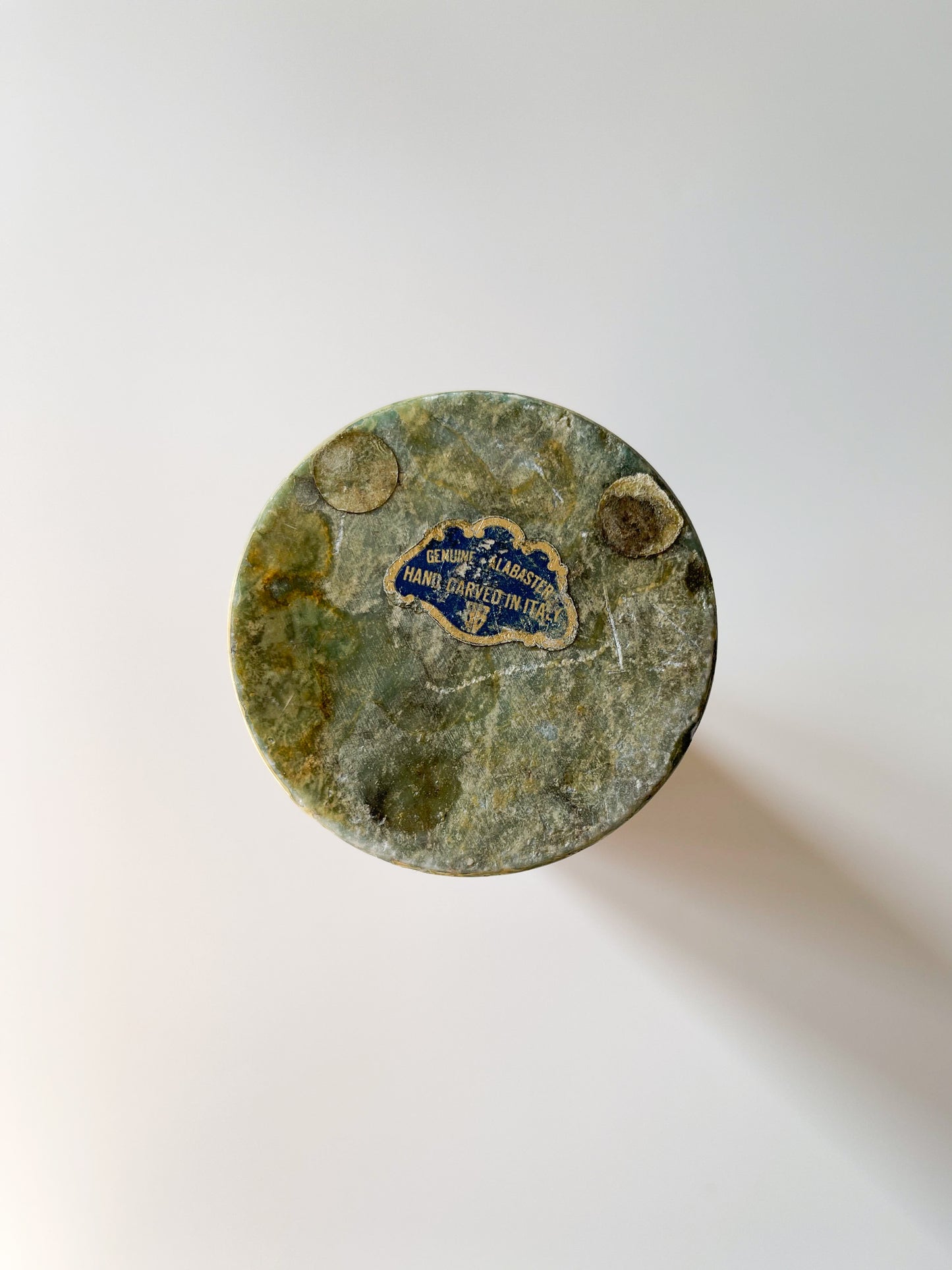 Vintage Hand Carved Italian Alabaster Bud Vase