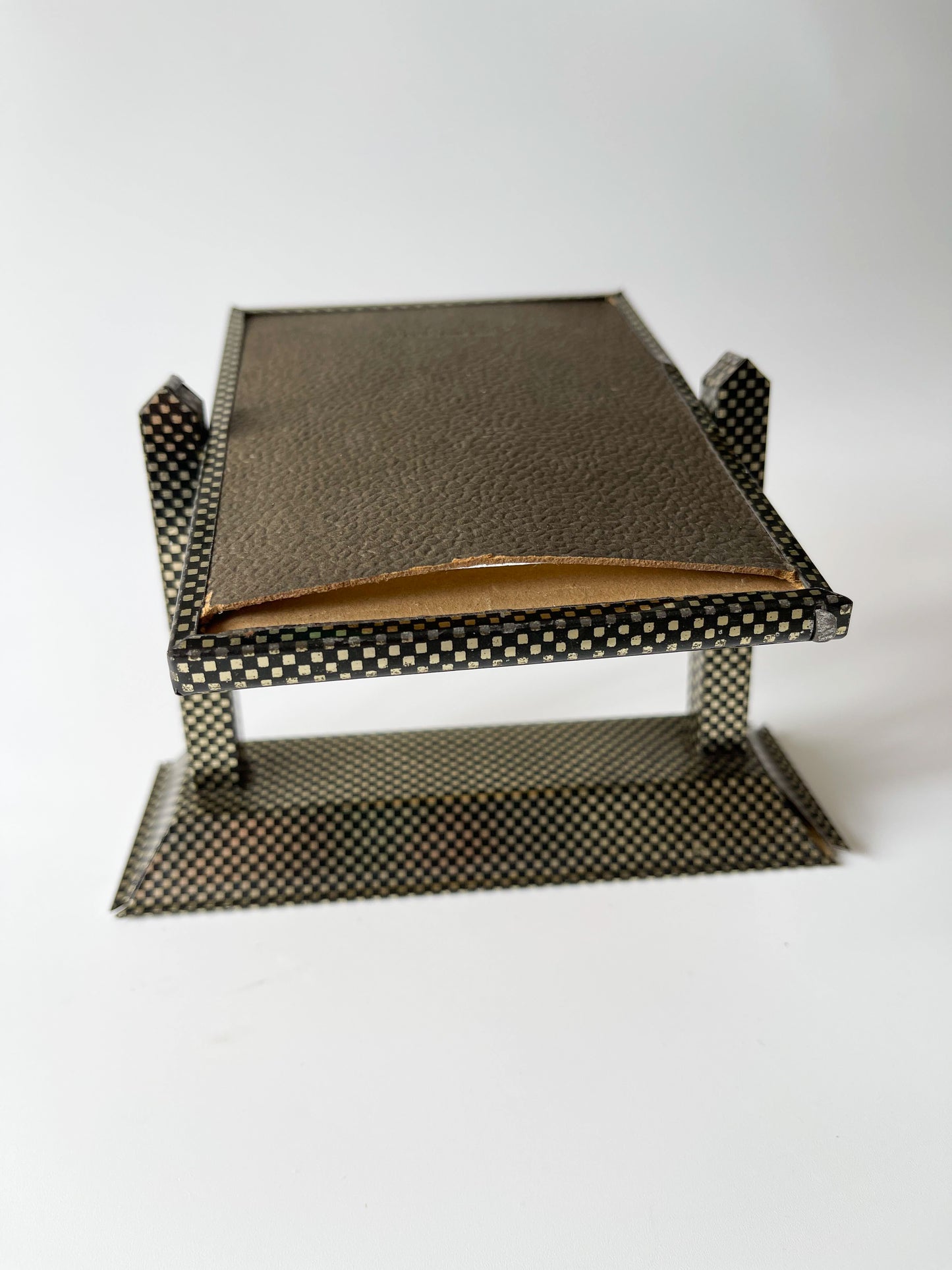 Art Deco Metal Checkerboard Swivel Picture Frame