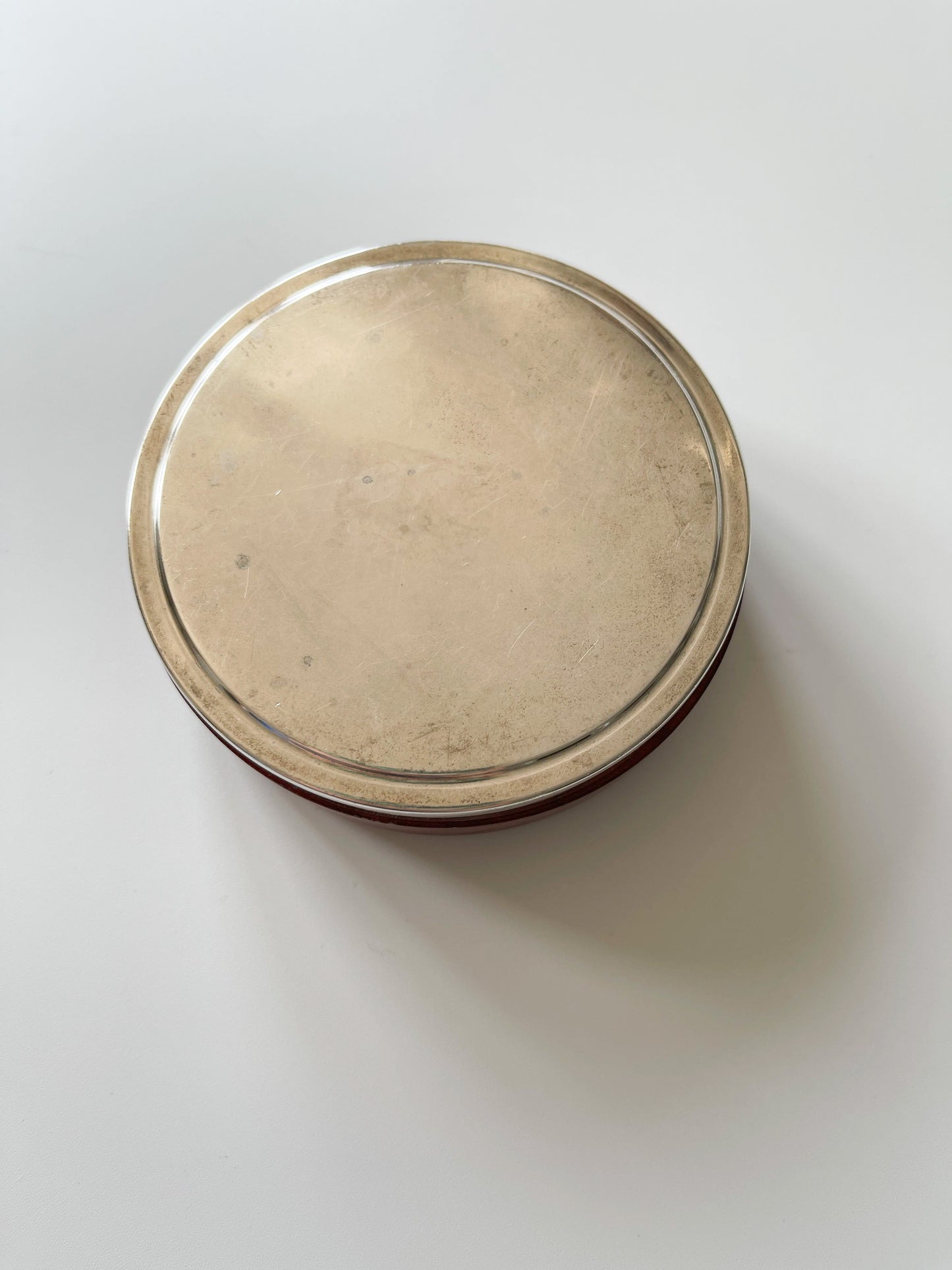 Vintage Il Leone Italian Sterling Silver Wood Trinket Box