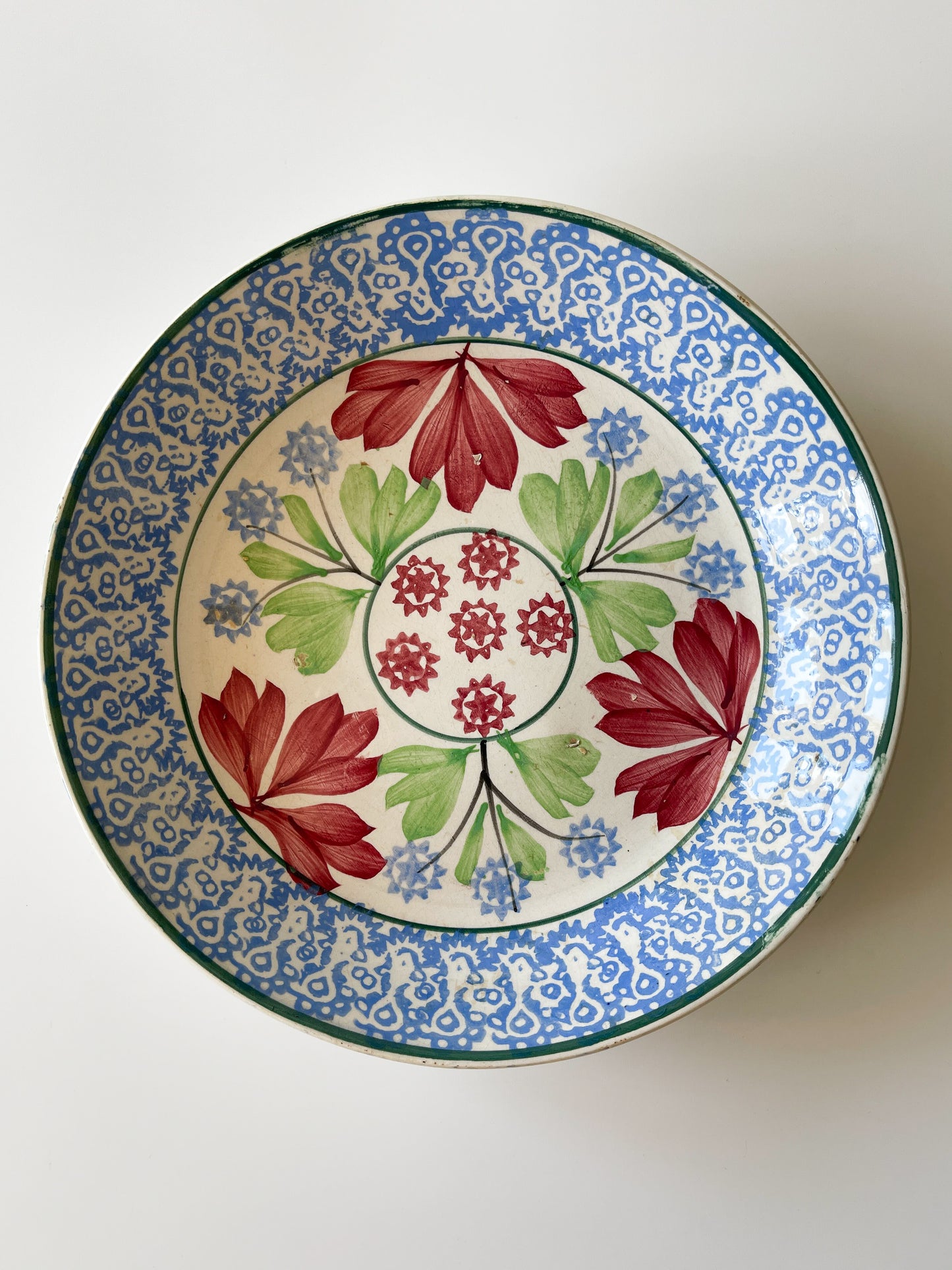 Antique English Spongeware Bowl