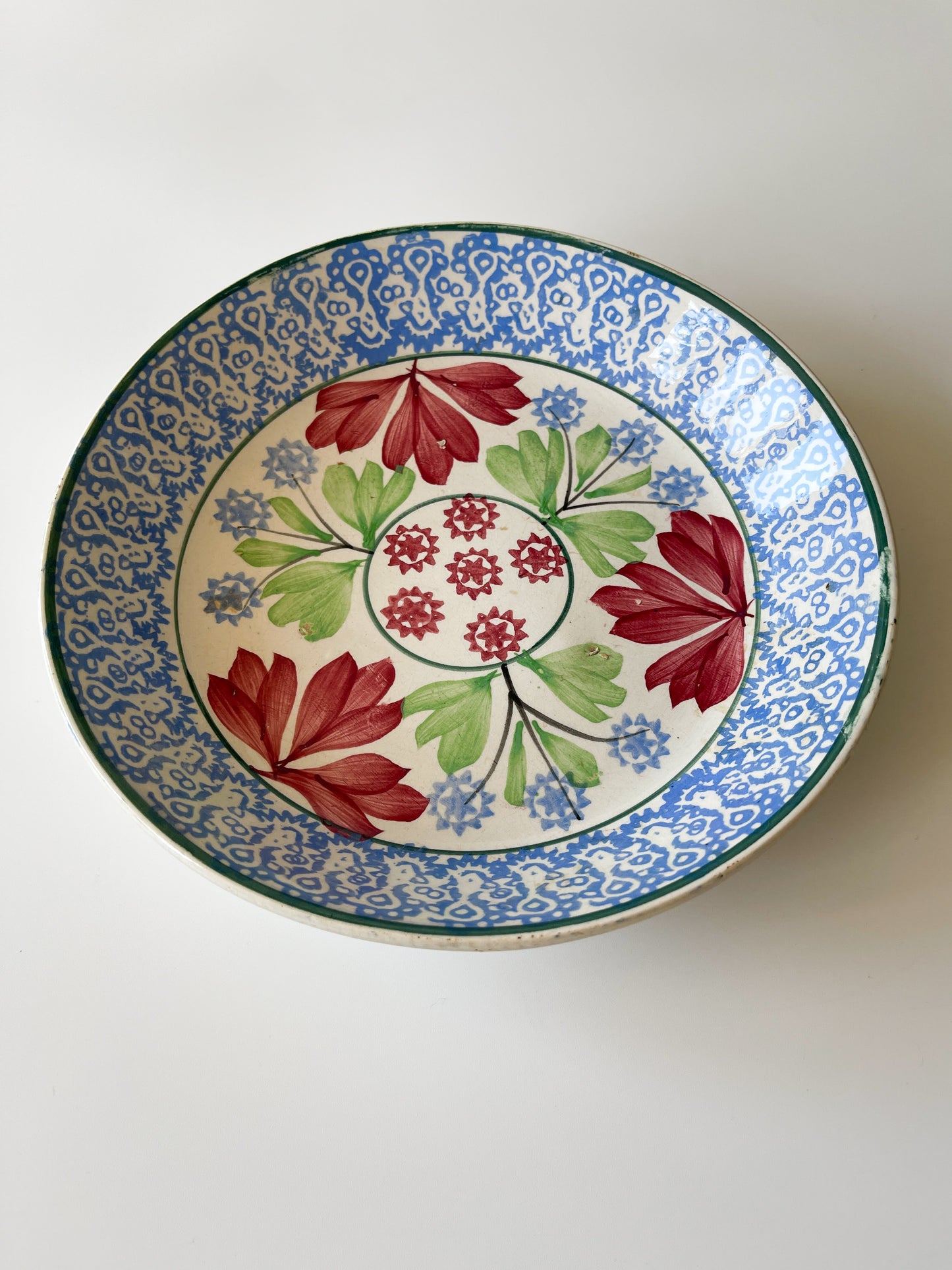 Antique English Spongeware Bowl