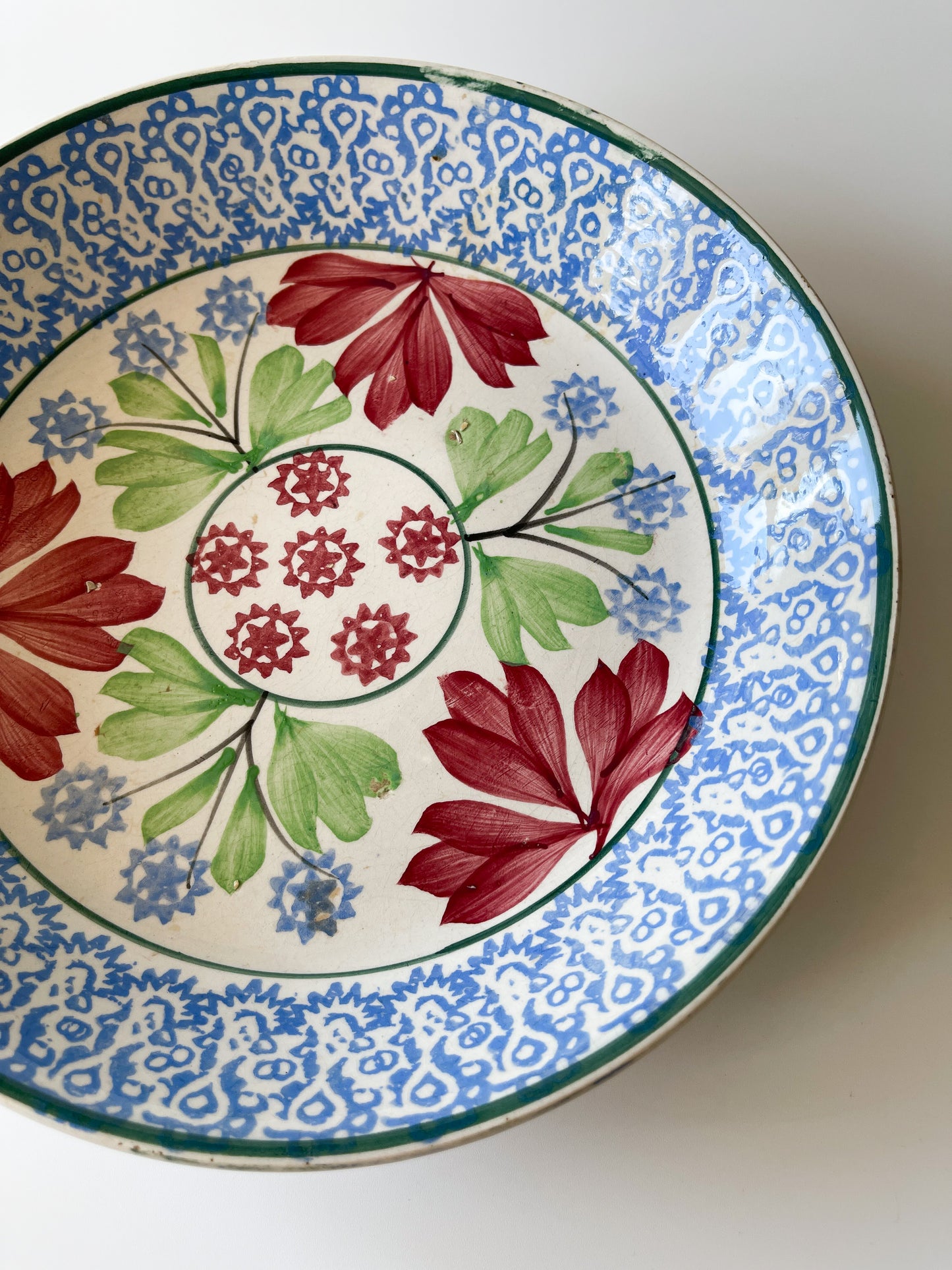 Antique English Spongeware Bowl