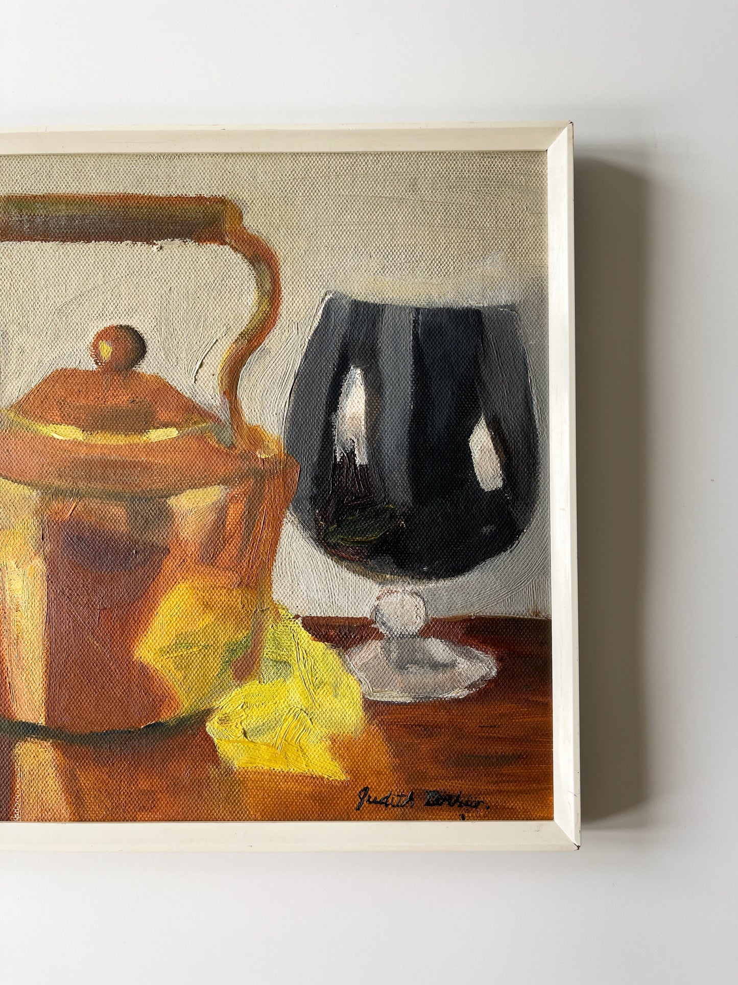 Vintage British Mid-Century Still Life Oil Painting