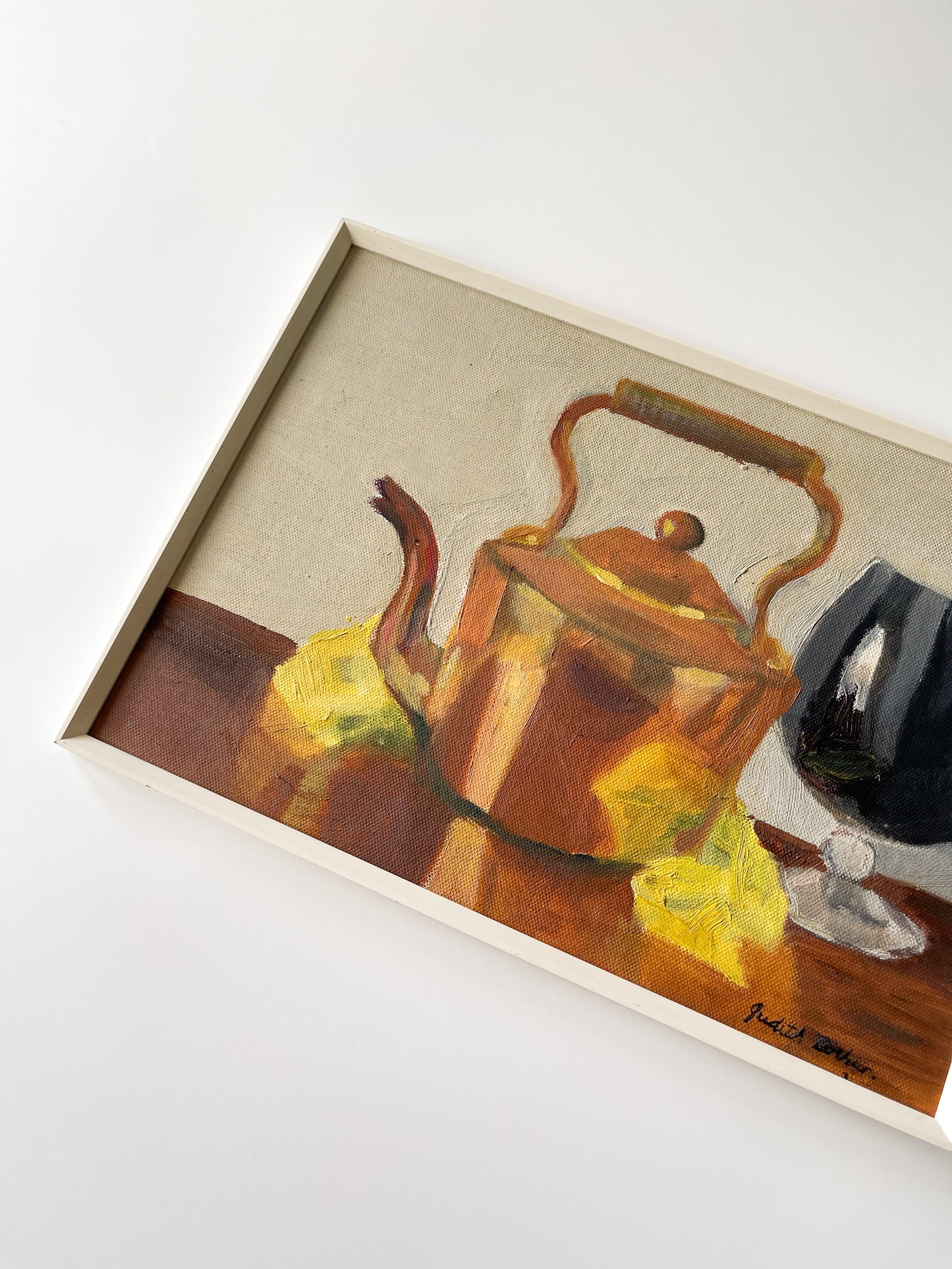 Vintage British Mid-Century Still Life Oil Painting