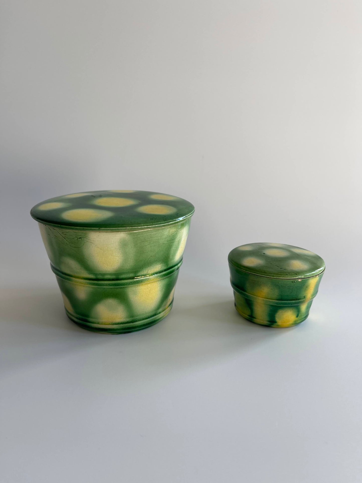 Antique Awaji Pottery Nesting Jars