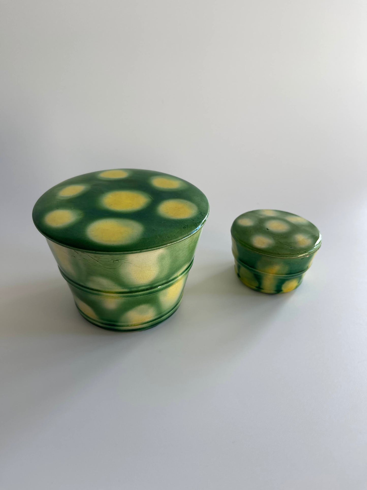 Antique Awaji Pottery Nesting Jars