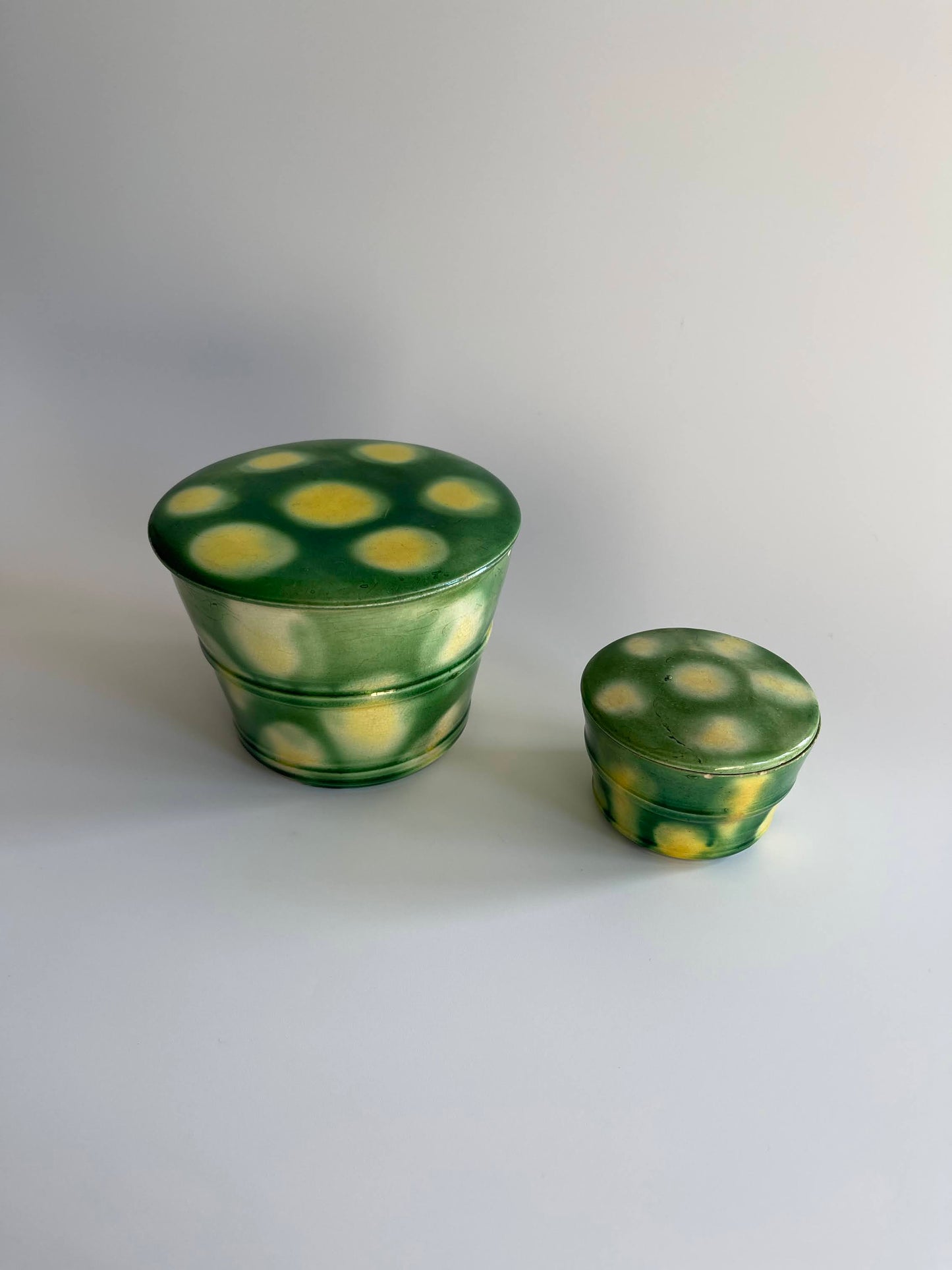 Antique Awaji Pottery Nesting Jars