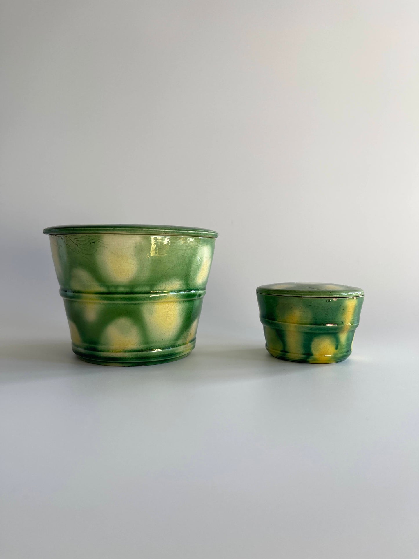 Antique Awaji Pottery Nesting Jars