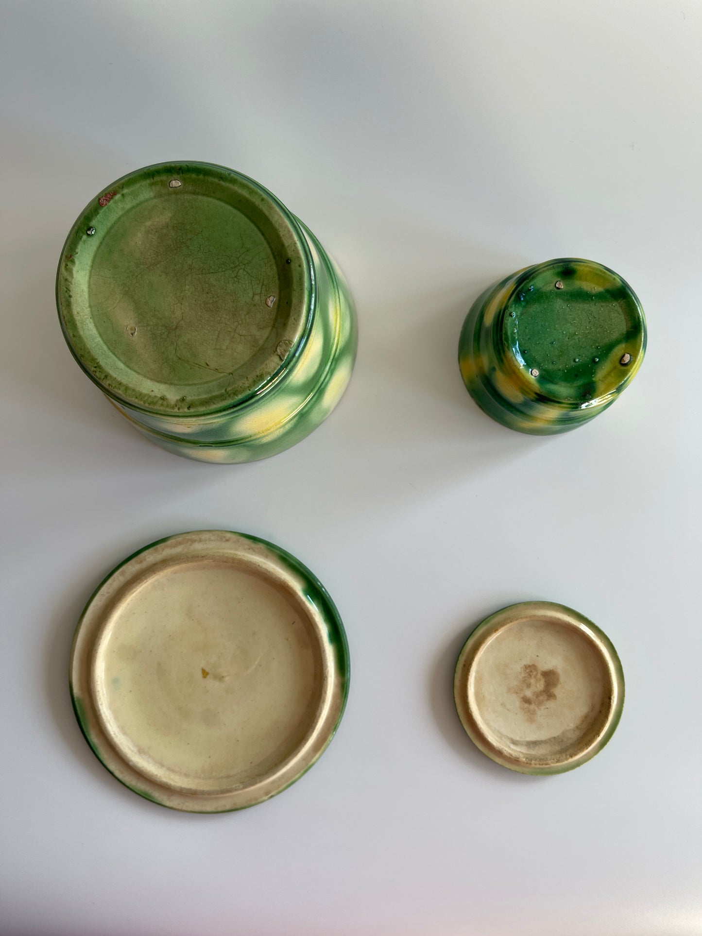 Antique Awaji Pottery Nesting Jars