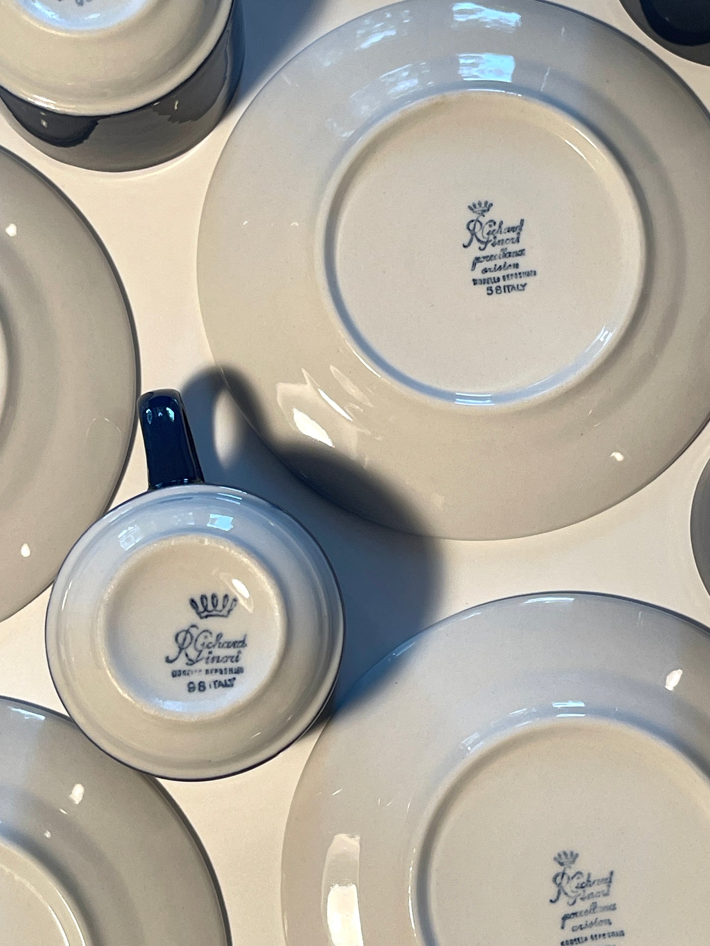 Rare Original 1950s Ginori Colonna Espresso Set
