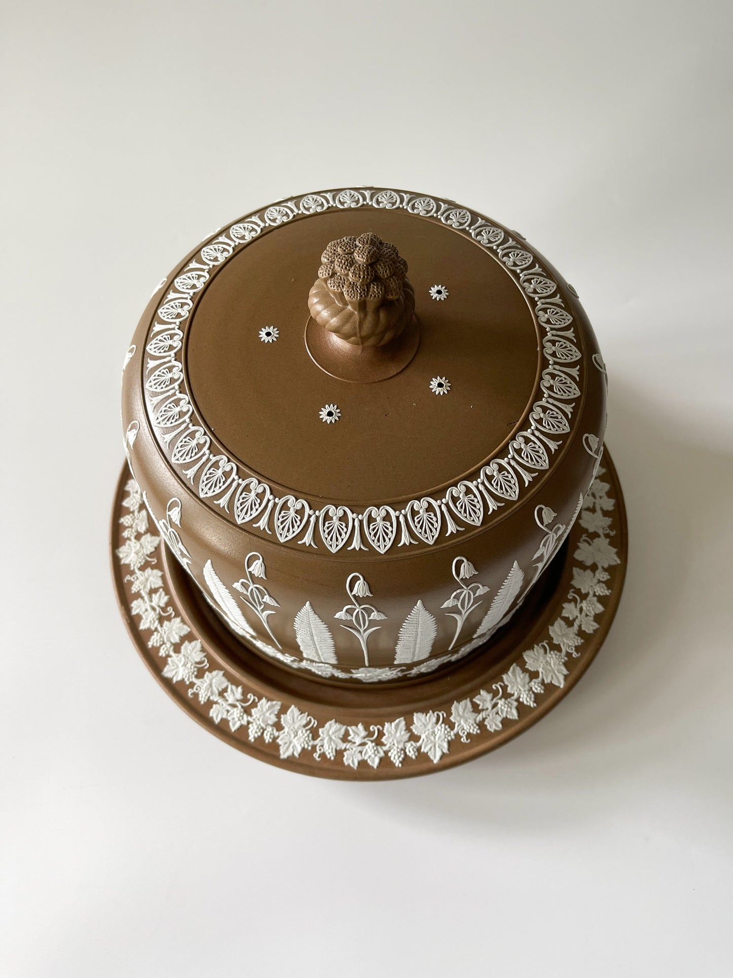 Antique 19th Century James Dudson Jasperware Cheese Dome