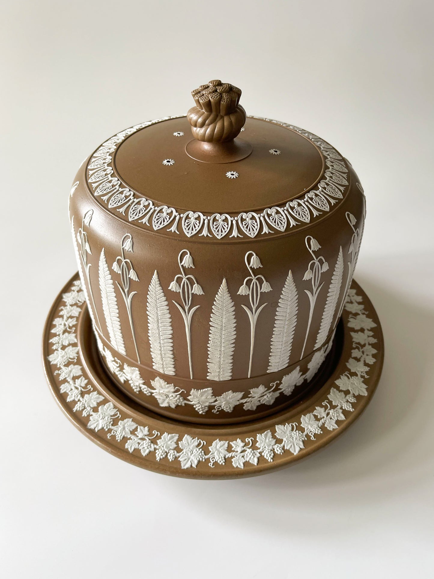 Antique 19th Century James Dudson Jasperware Cheese Dome