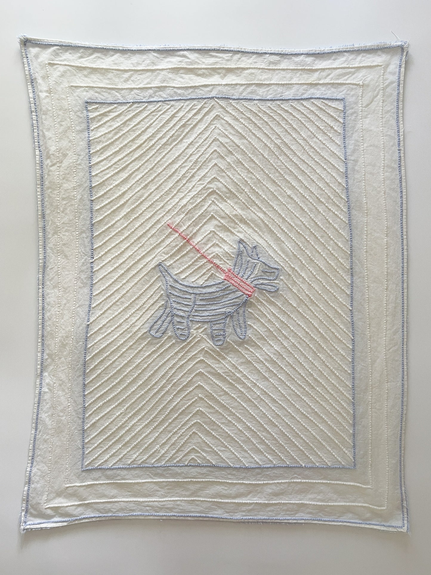 Vintage Scottie Dog Chenille Baby Blanket Bedspread