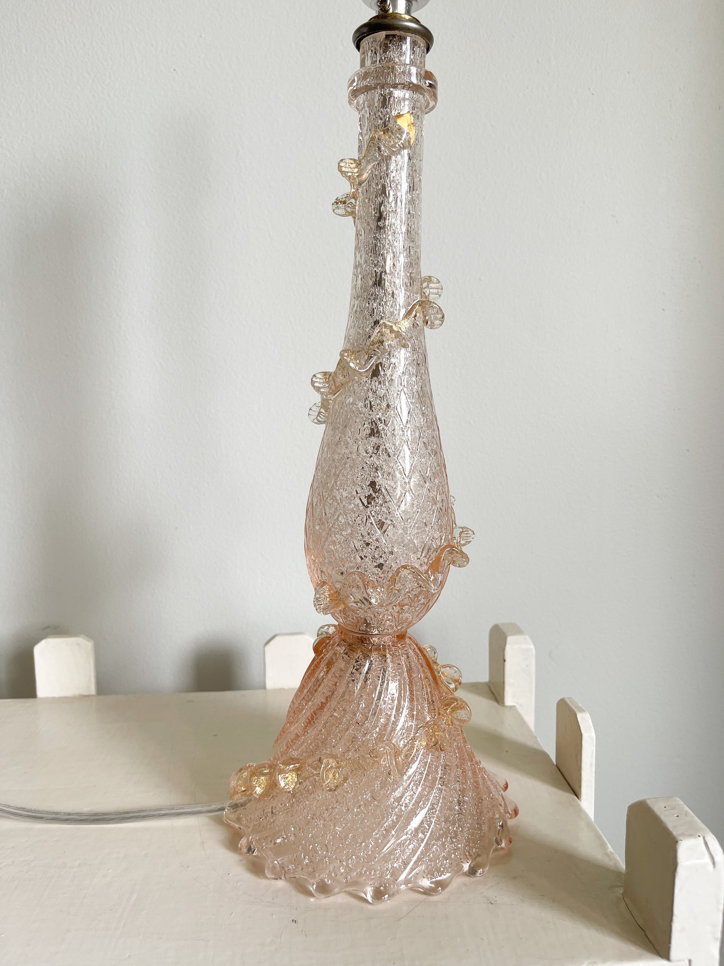 Vintage Barovier & Toso Hand Blown Murano Glass Lamp Base