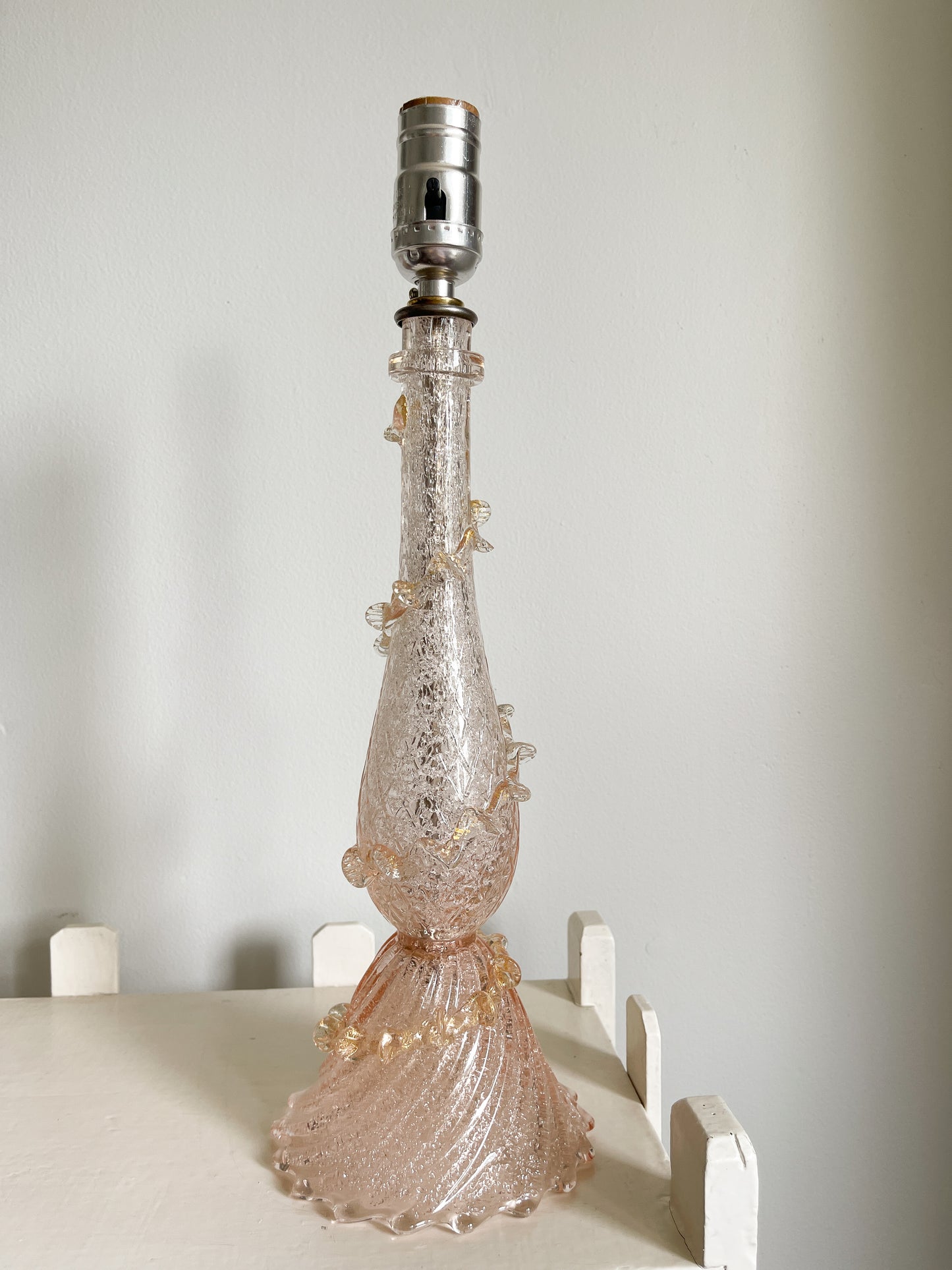 Vintage Barovier & Toso Hand Blown Murano Glass Lamp Base