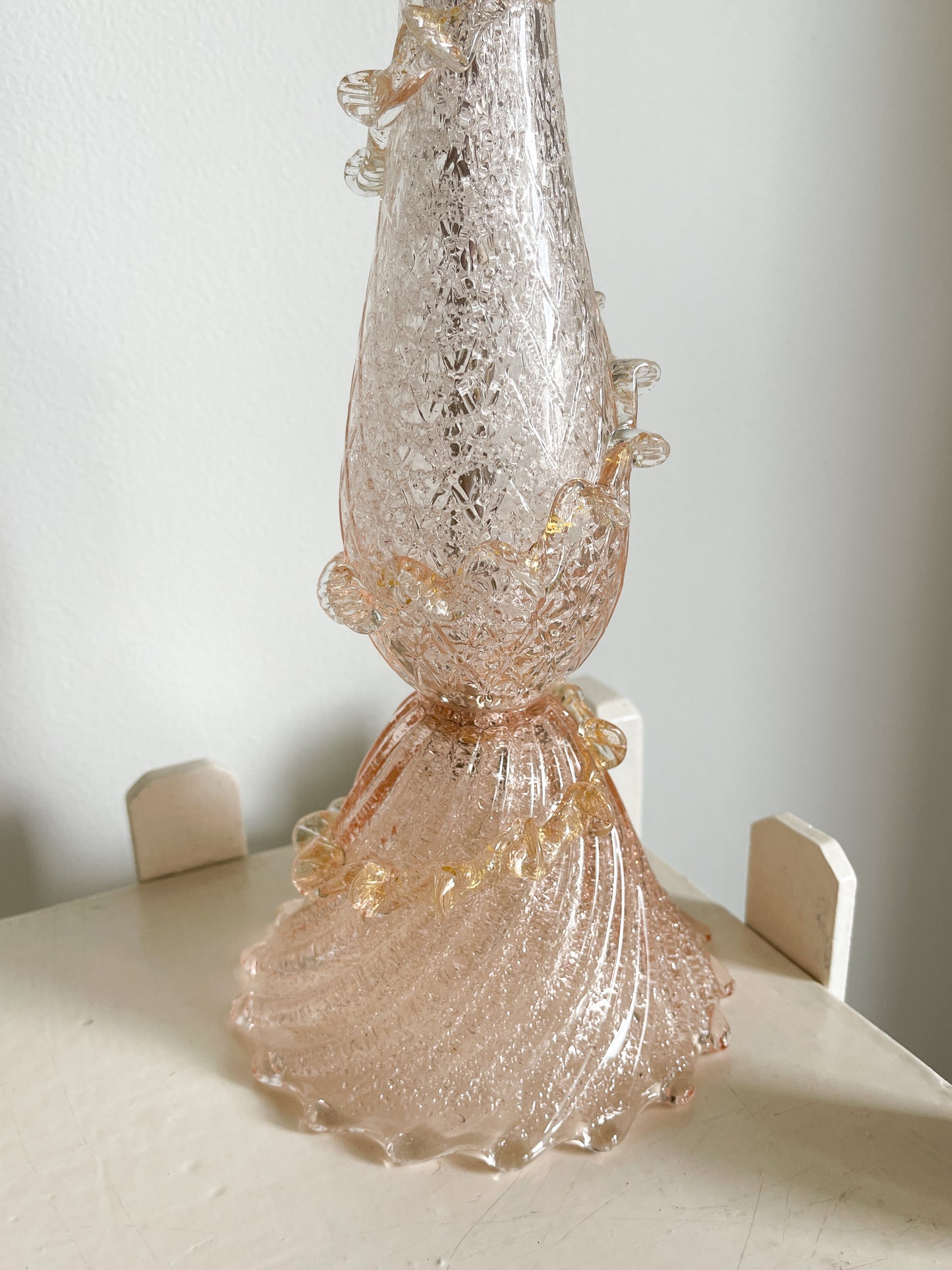 Vintage Barovier & Toso Hand Blown Murano Glass Lamp Base