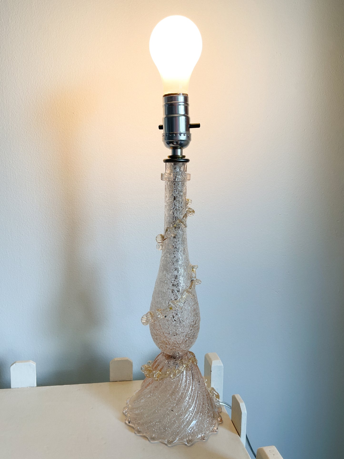 Vintage Barovier & Toso Hand Blown Murano Glass Lamp Base